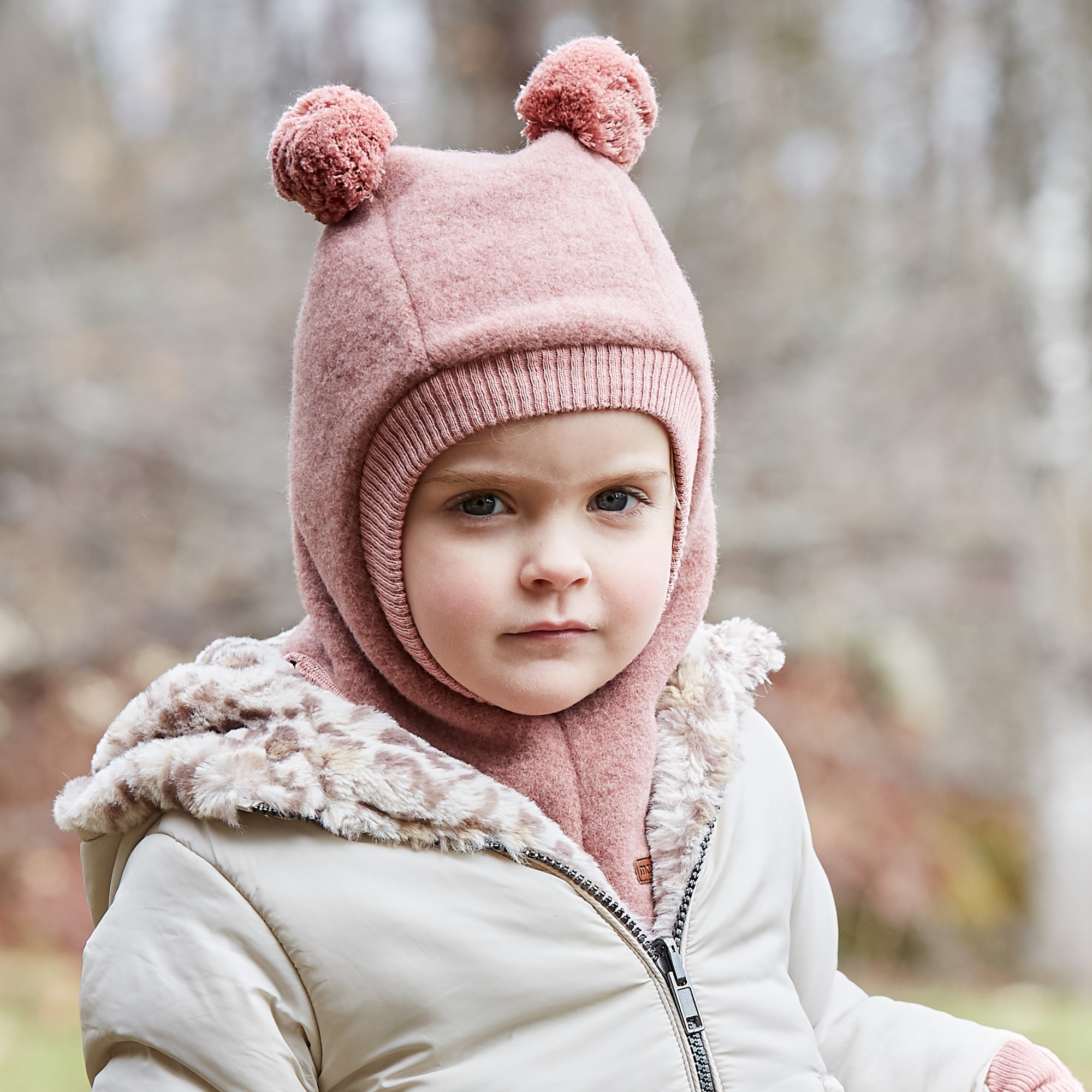 MAXIMO Casquette à enfiler Wolle, gefüttert, mit zwei Bommeln, Rippstrickbünchen