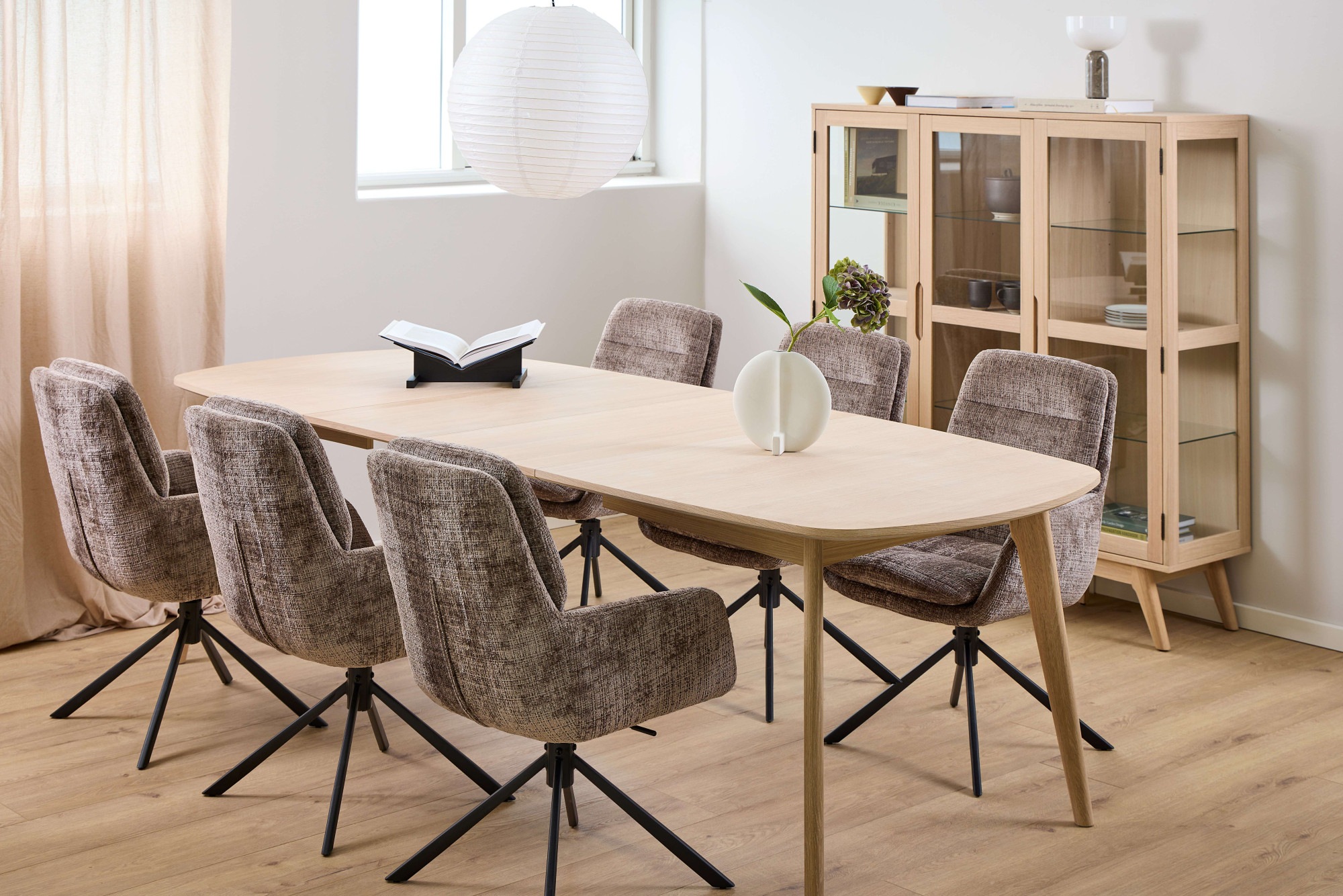 ACTONA GROUP Chaise de salle à manger »Edgar, Polsterstuhl, Stuhl« (Ensemble) 2 cuisChaise, tissu, forme en L, accoudoirs, fonction pivotante et basculante, FSC™