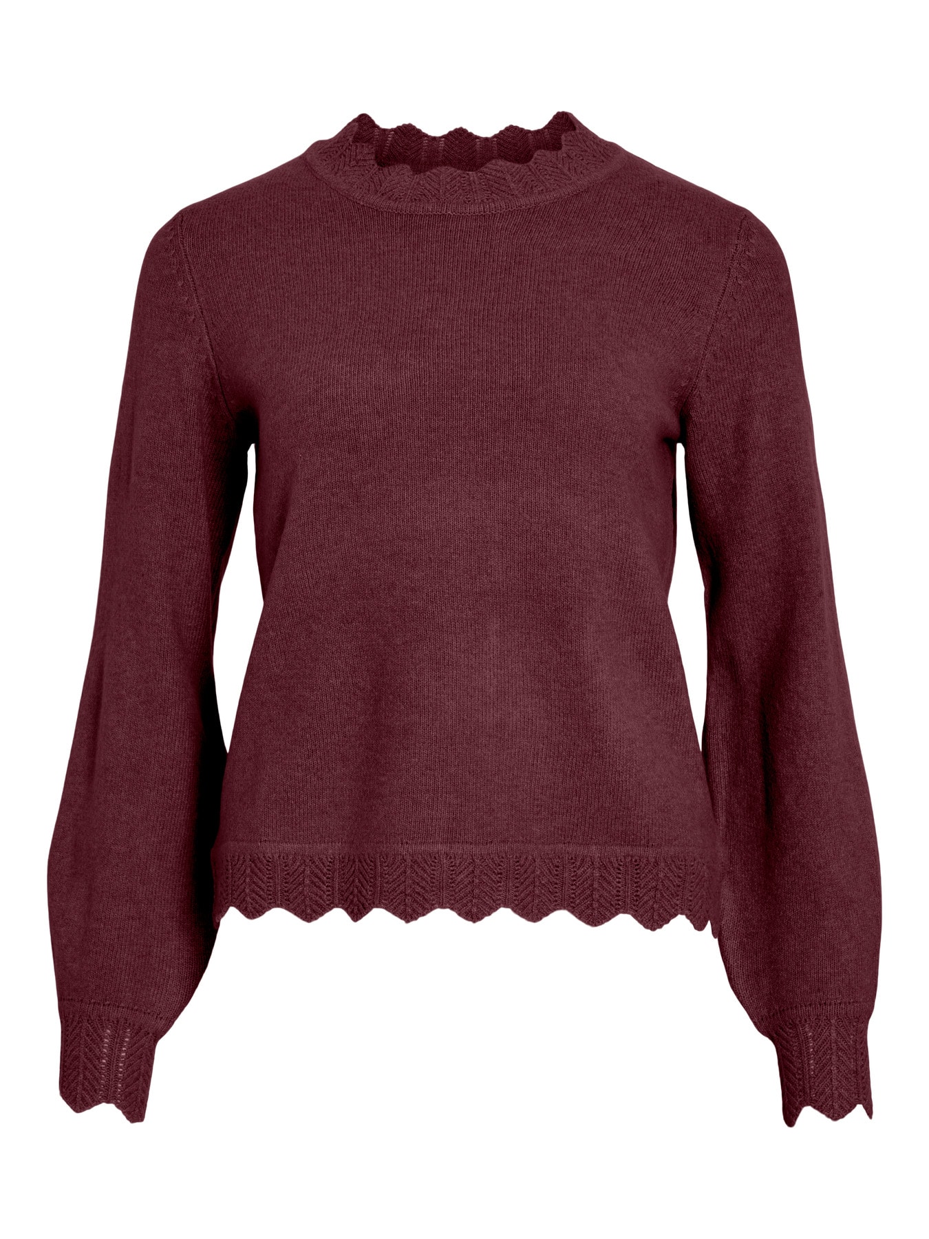 Vila Pull en tricot »VINIKOLINA O-NECK L/S KNIT TOP - NOOS« mélange de matériaux, coupe régulière