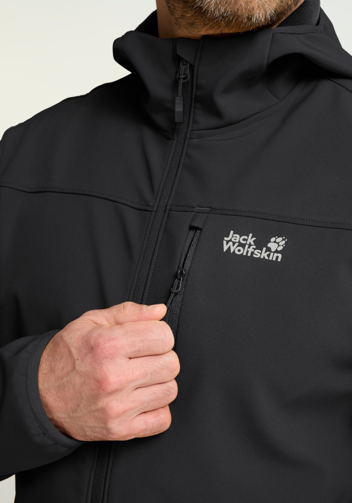 Jack Wolfskin Veste d'extérieur »WILD WINDS HOODED JKT M« pour la randonnée et autres activités de plein air