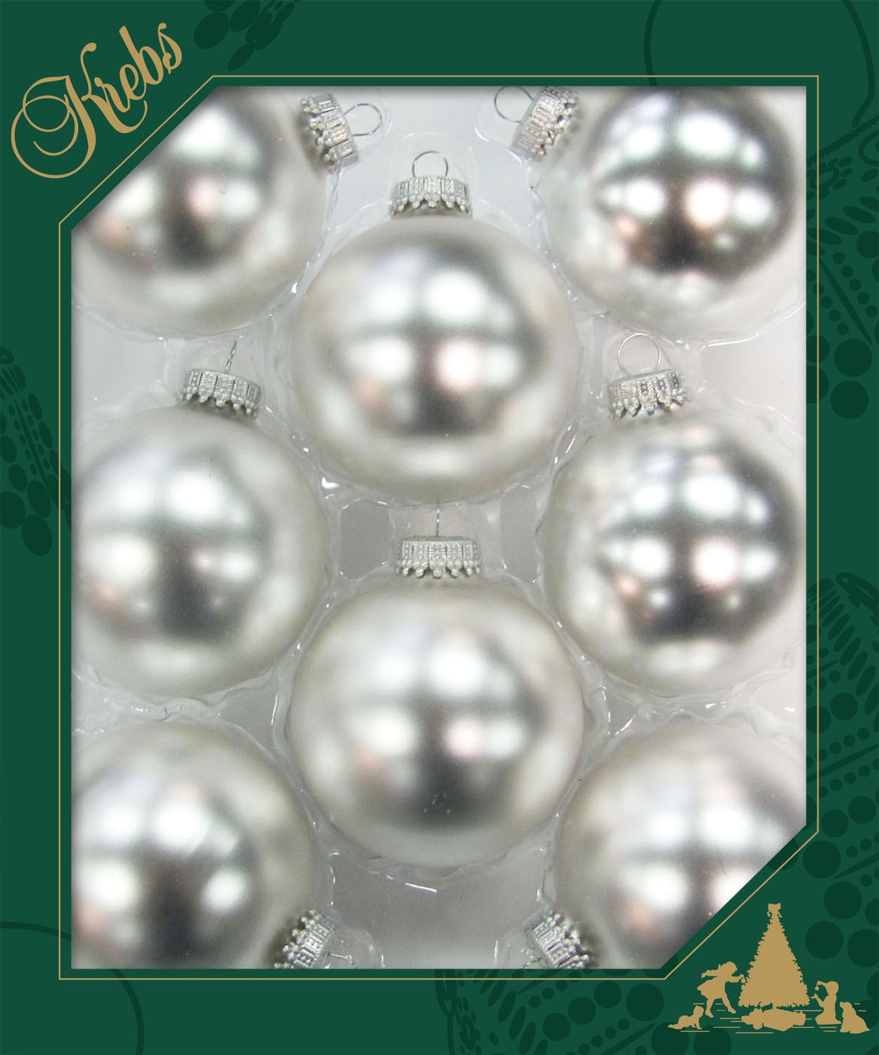 Krebs Glas Lauscha Boule de Noël »CBK70169, Weihnachtsdeko, Christbaumschmuck, Christbaumkugeln Glas« en verre