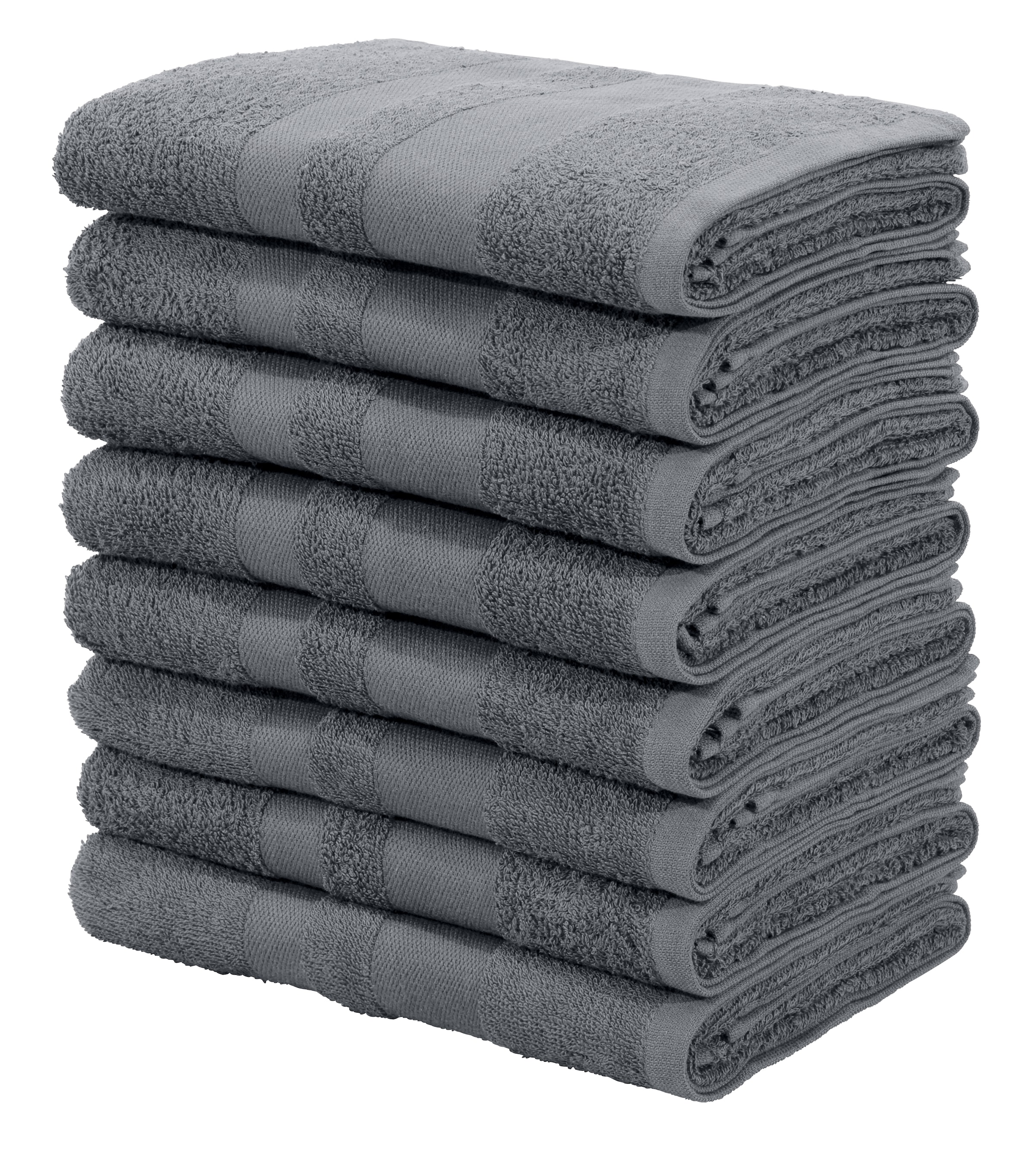 GOODproduct Serviettes »Vanessa, 8 Handtücher, 50x100cm, in Standard- und Premium-Qualität« Handtücher mit Bordüre, 100% Baumwolle, einfarbig, weich