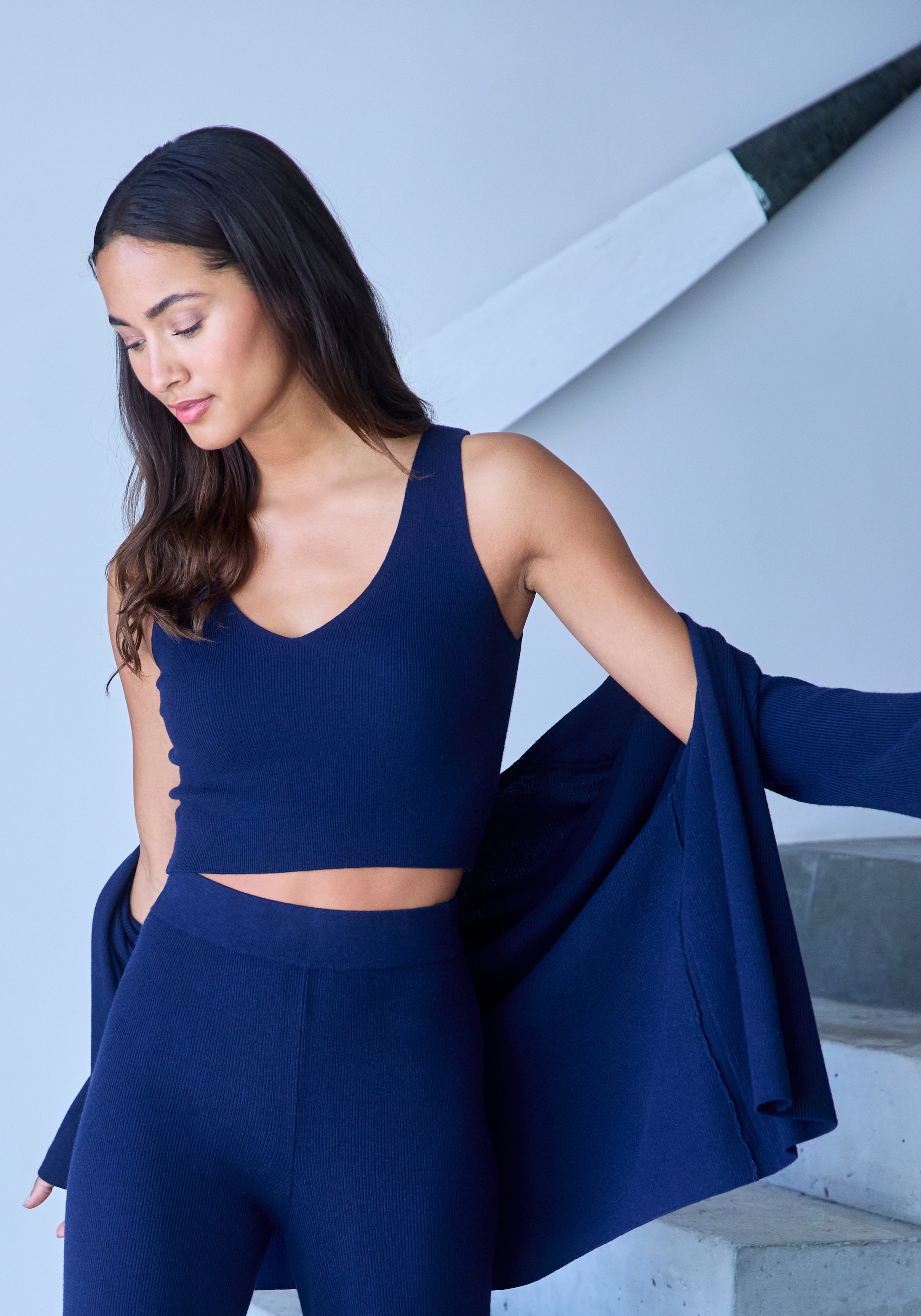 Copenhagen Studios Top en tricot aus hochwertigem Rippstrick, Loungewear