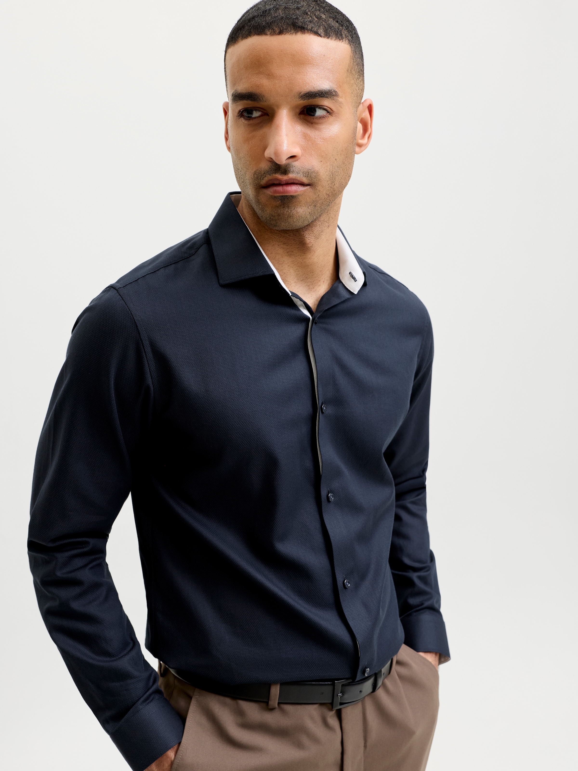 Jack & Jones Langarmhemd »JPRBLAPARKER DETAIL L/S SHIRT SN« Baumwolle, slim fit