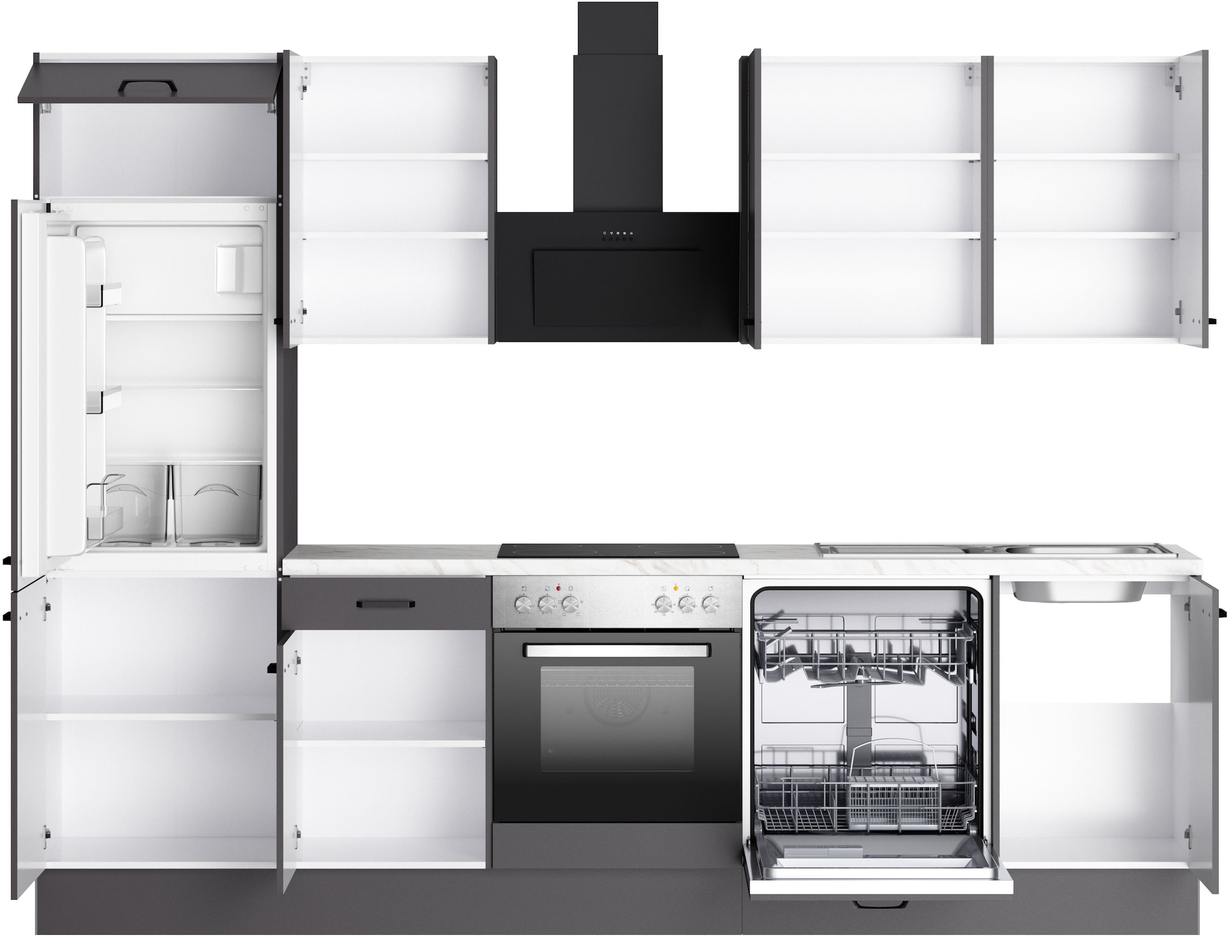 KOCHSTATION Küchenzeile »KS-Paula«