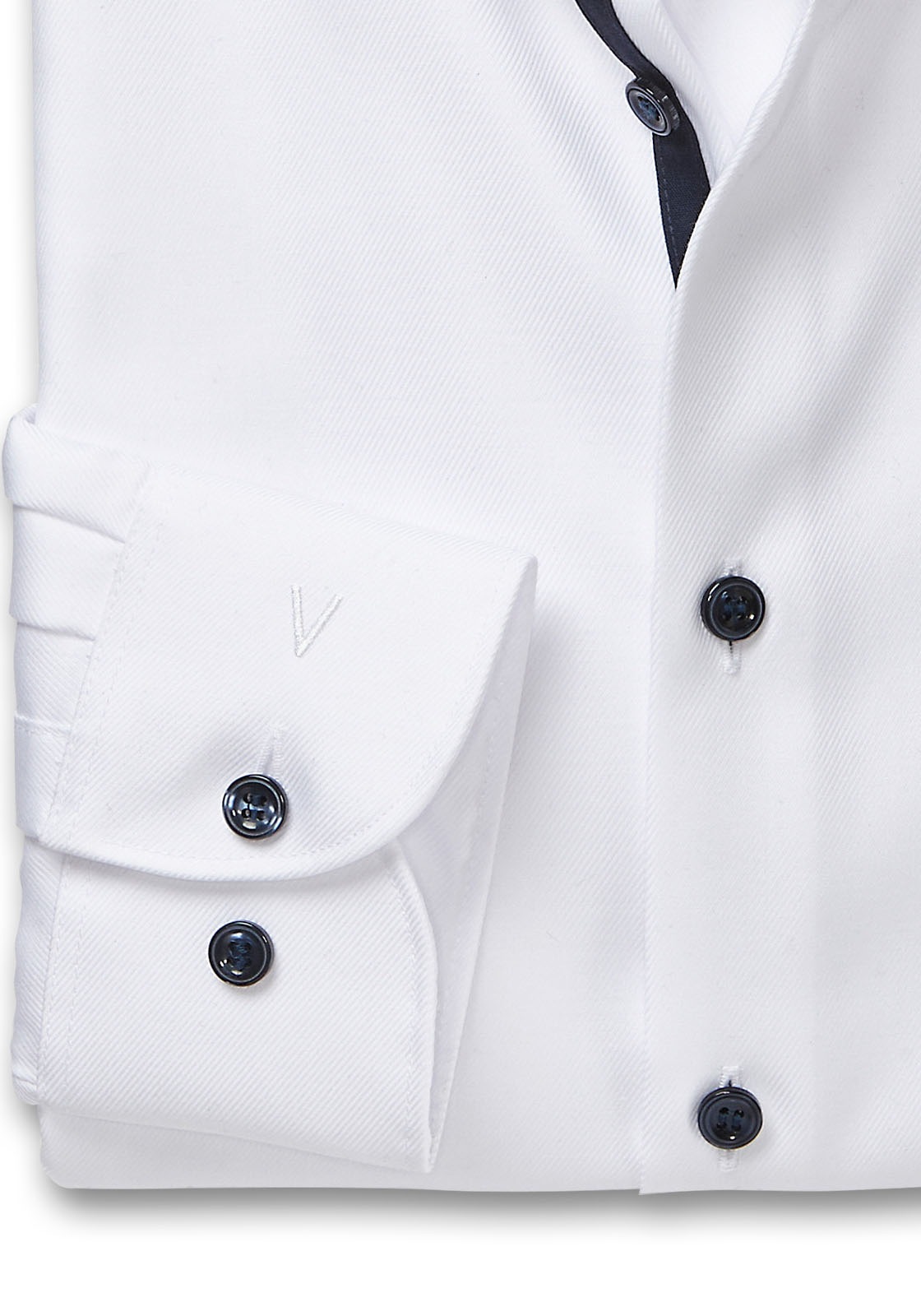 MARVELIS Chemise à manches longues Businesshemd, New-York-Kentkragen, unifarben, schmale Passform