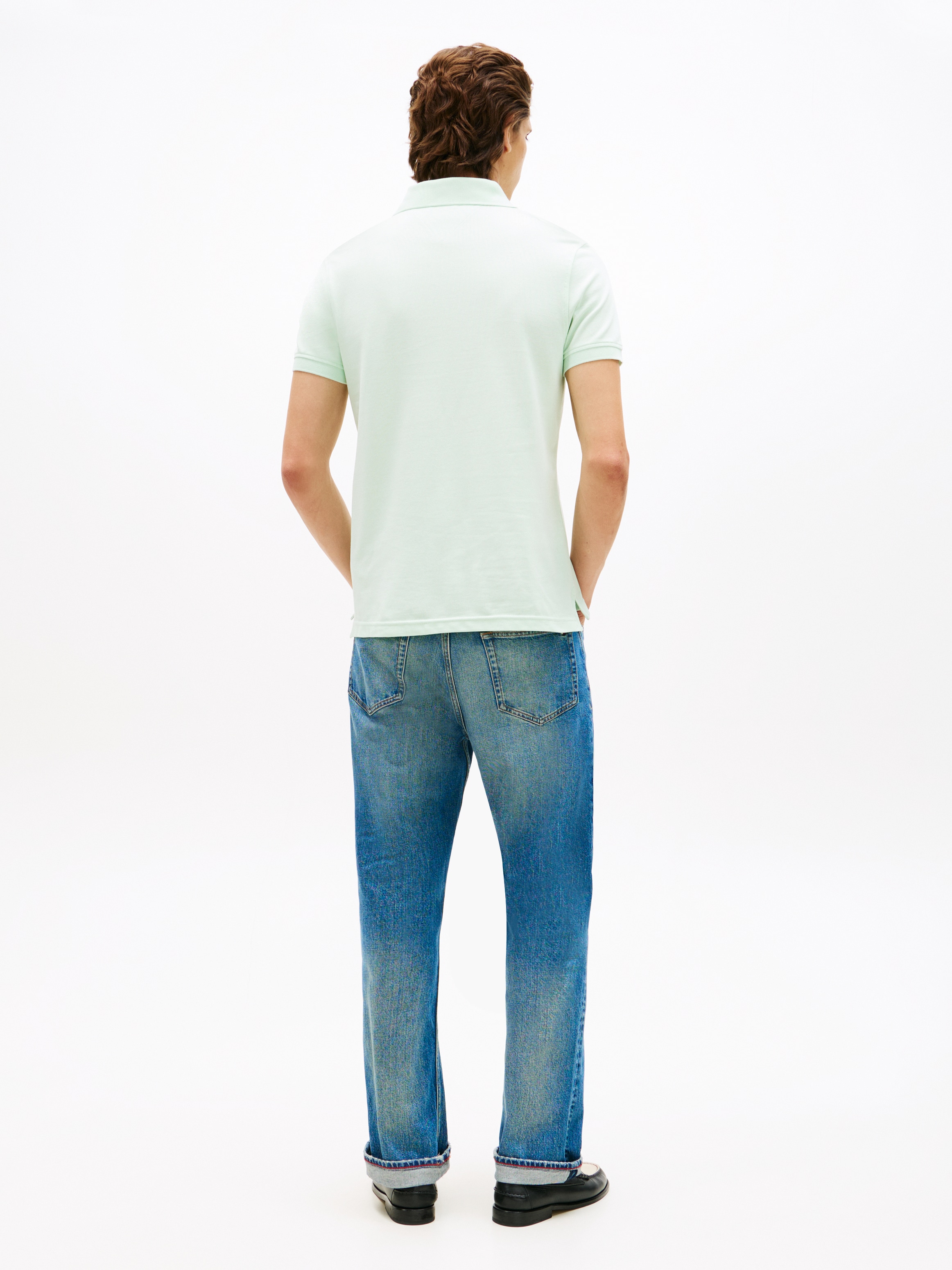 Tommy Hilfiger Polo »1985 SLIM POLO« avec broderie, qualité piqué, coupe slim