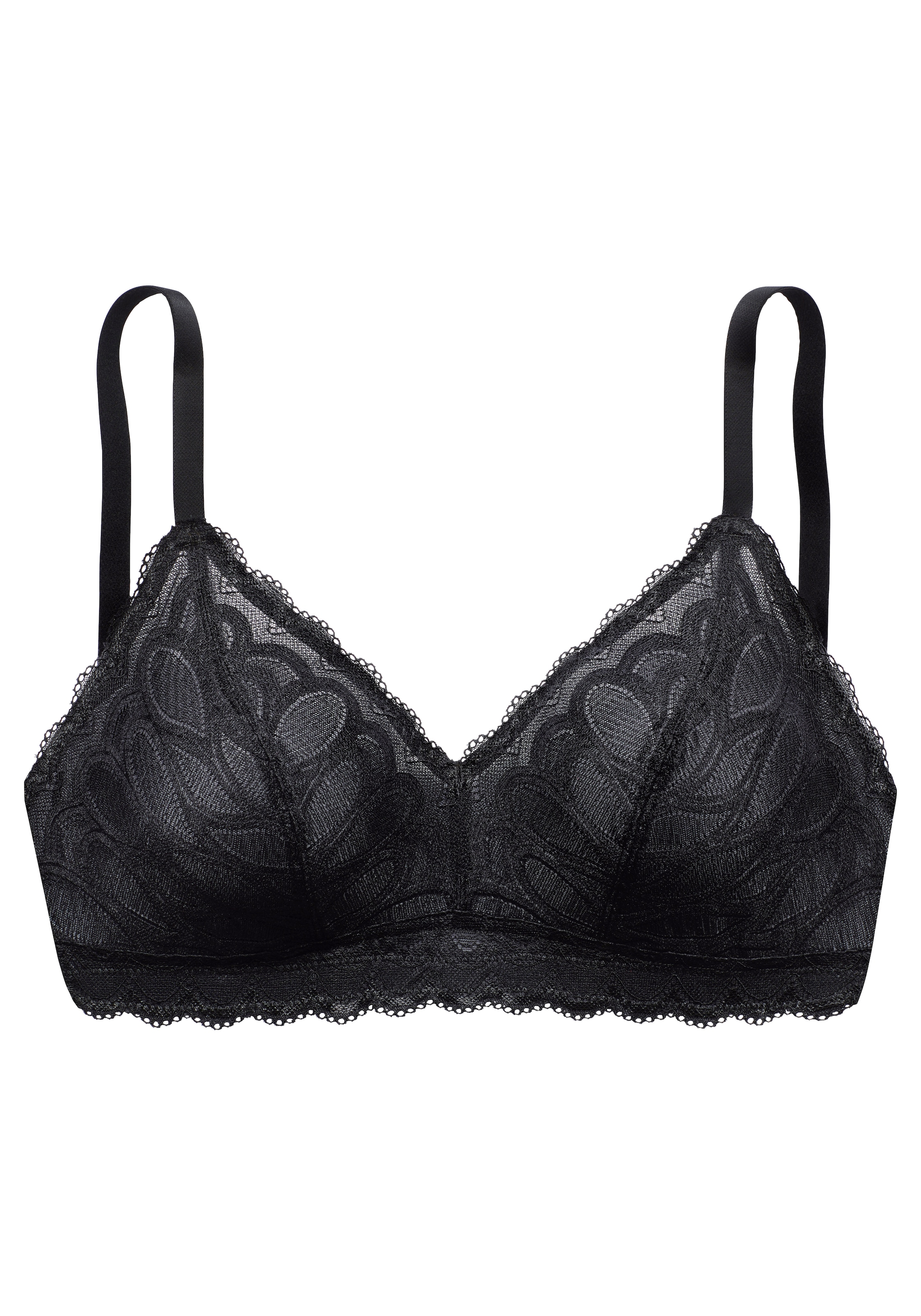 Vivance Bralette-BH », BH ohne Bügel« aus Spitze und feinem Mesh, bequemer BH, grosse Grössen