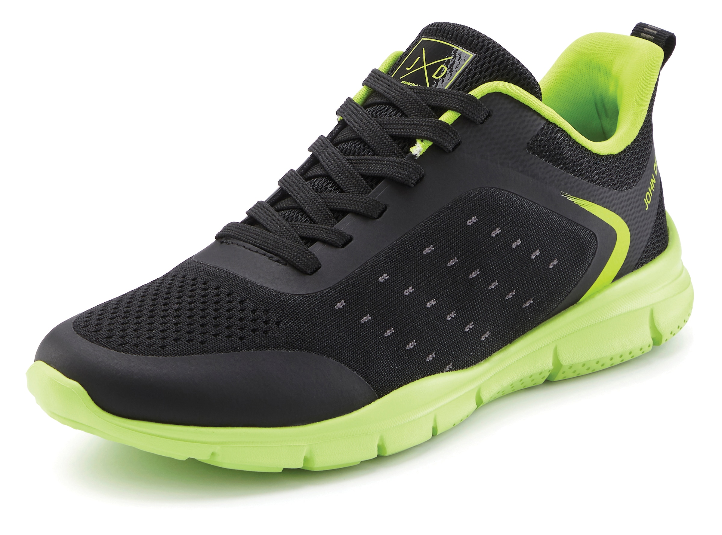 John Devin Sneakers »Schnürschuh, Freizeitschuhe, Schnürhalbschuhe, Halbschuh, Turnschuh«  im sportiven Look mit farbiger und flexibler Sohle VEGAN