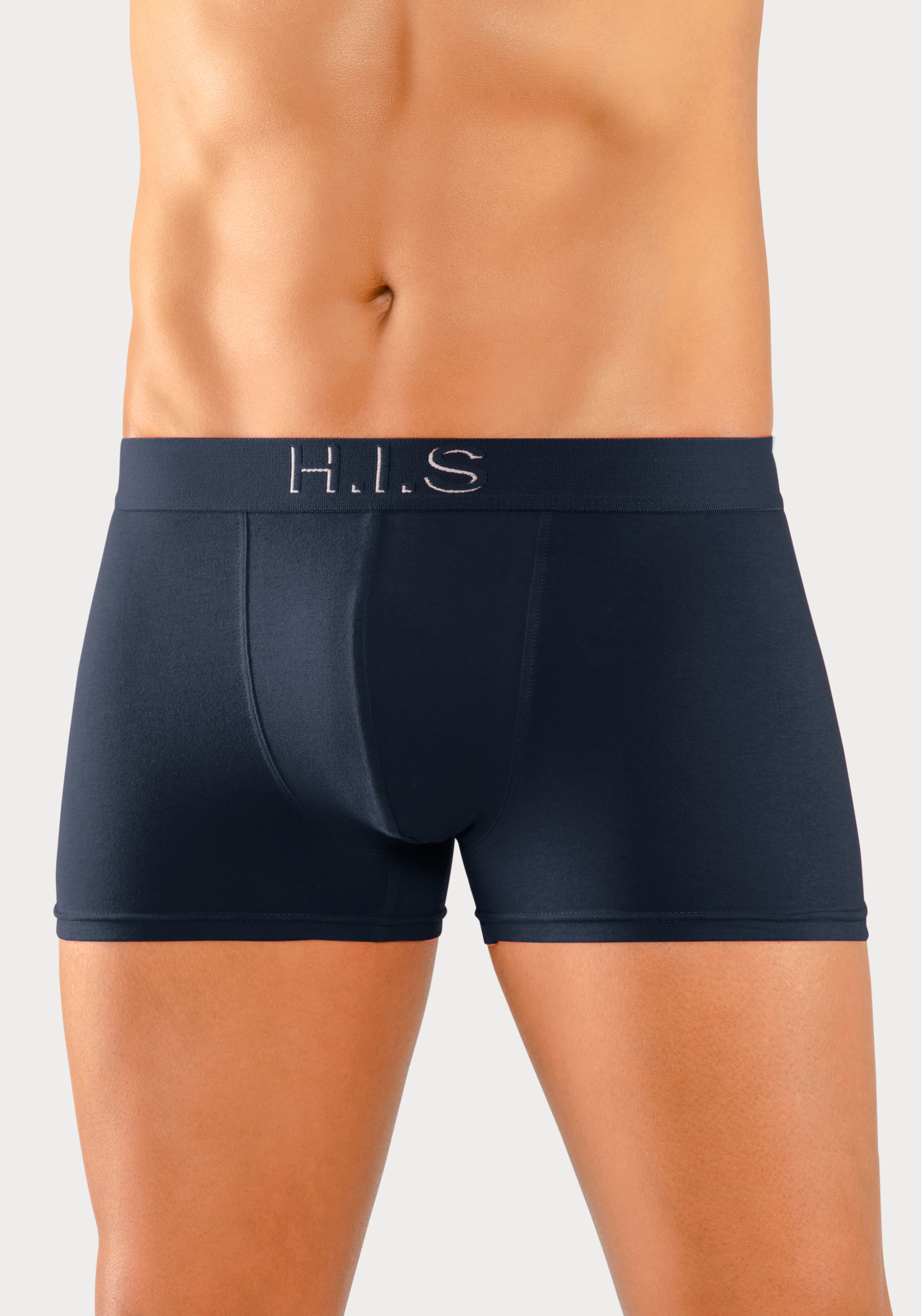 H.I.S Boxer »Boxershorts für Herren« Packung, 5 Stk. Logo Webbund mit 3D Effekt