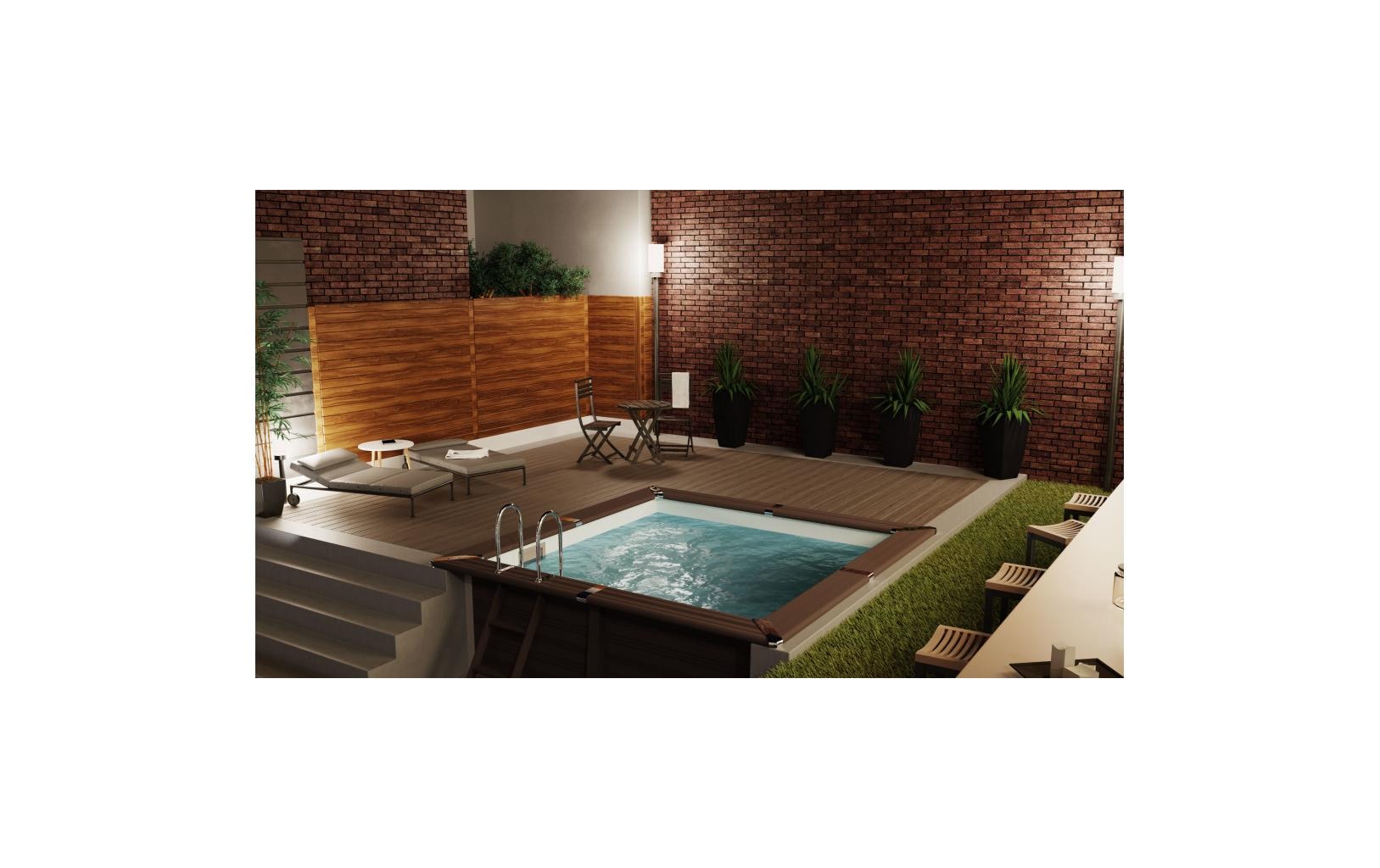 Gre Piscine rectangulaire »Avantgarde« 6-tlg., Composite Pool, BxLxH: 326x326x96 cm