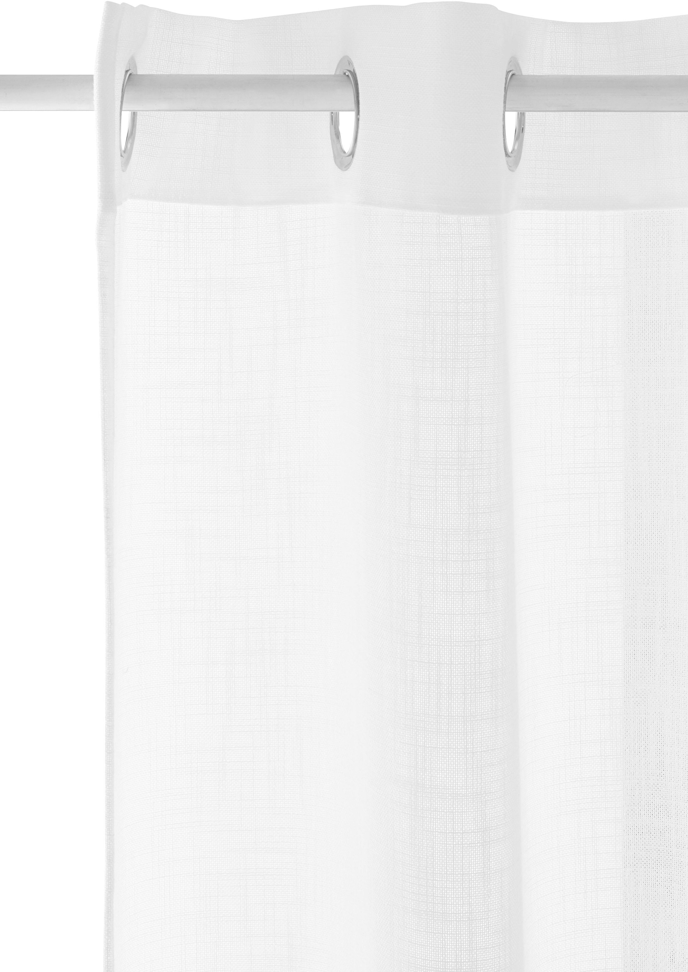 my home Rideau »Nora« Œillet 1 cuis tlg. Leinenlook, Polyester