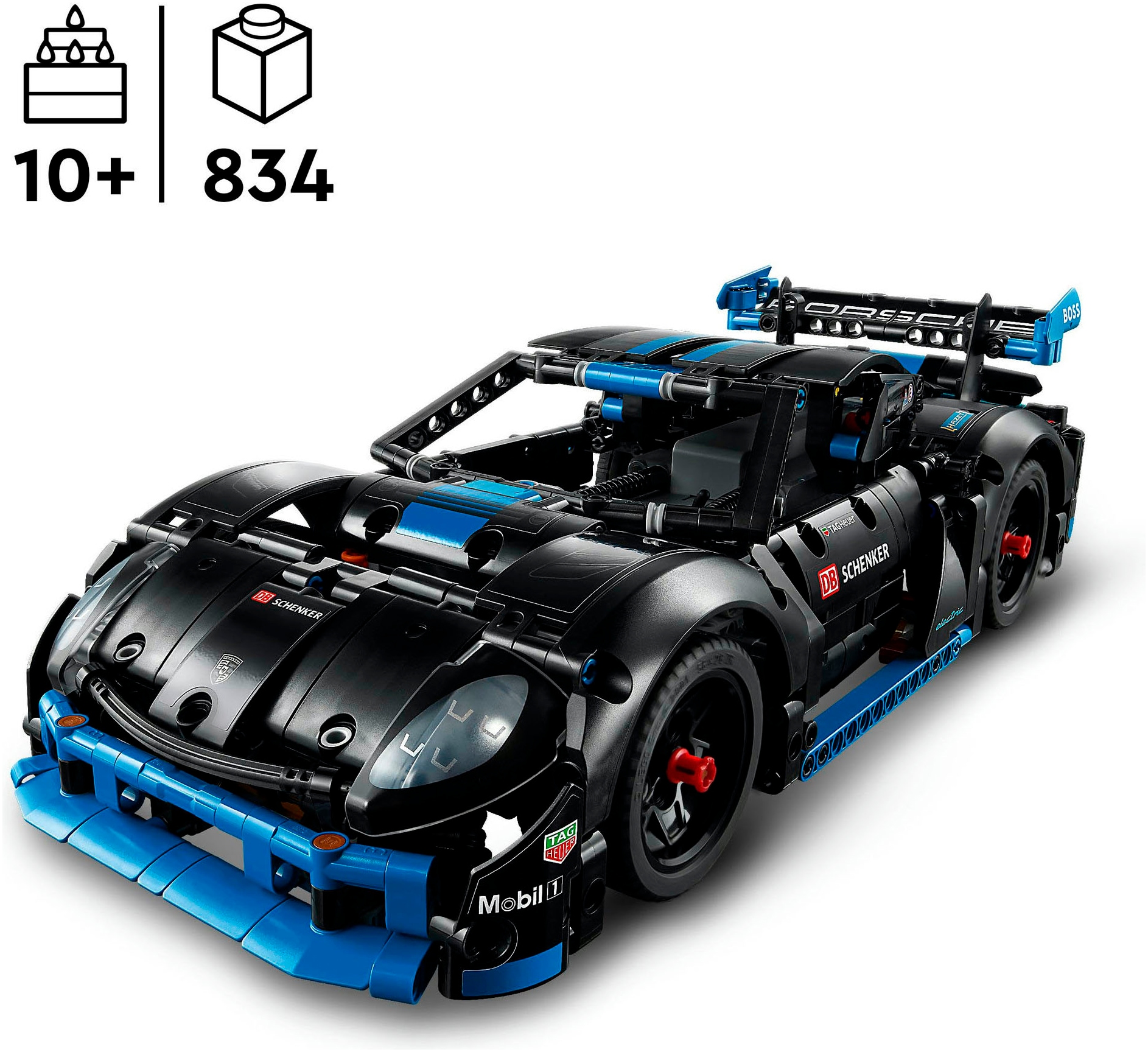 LEGO® Konstruktionsspielsteine »Porsche GT4 e-Performance Rennwagen (42176), LEGO Technic« Made in Europe