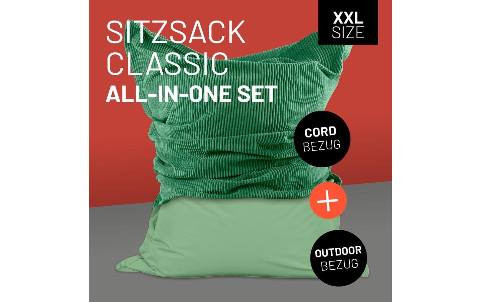 Lumaland Pouf »+ Cordhülle 380 l« 3 cuis tlg. Sitzsack für innen und aussen