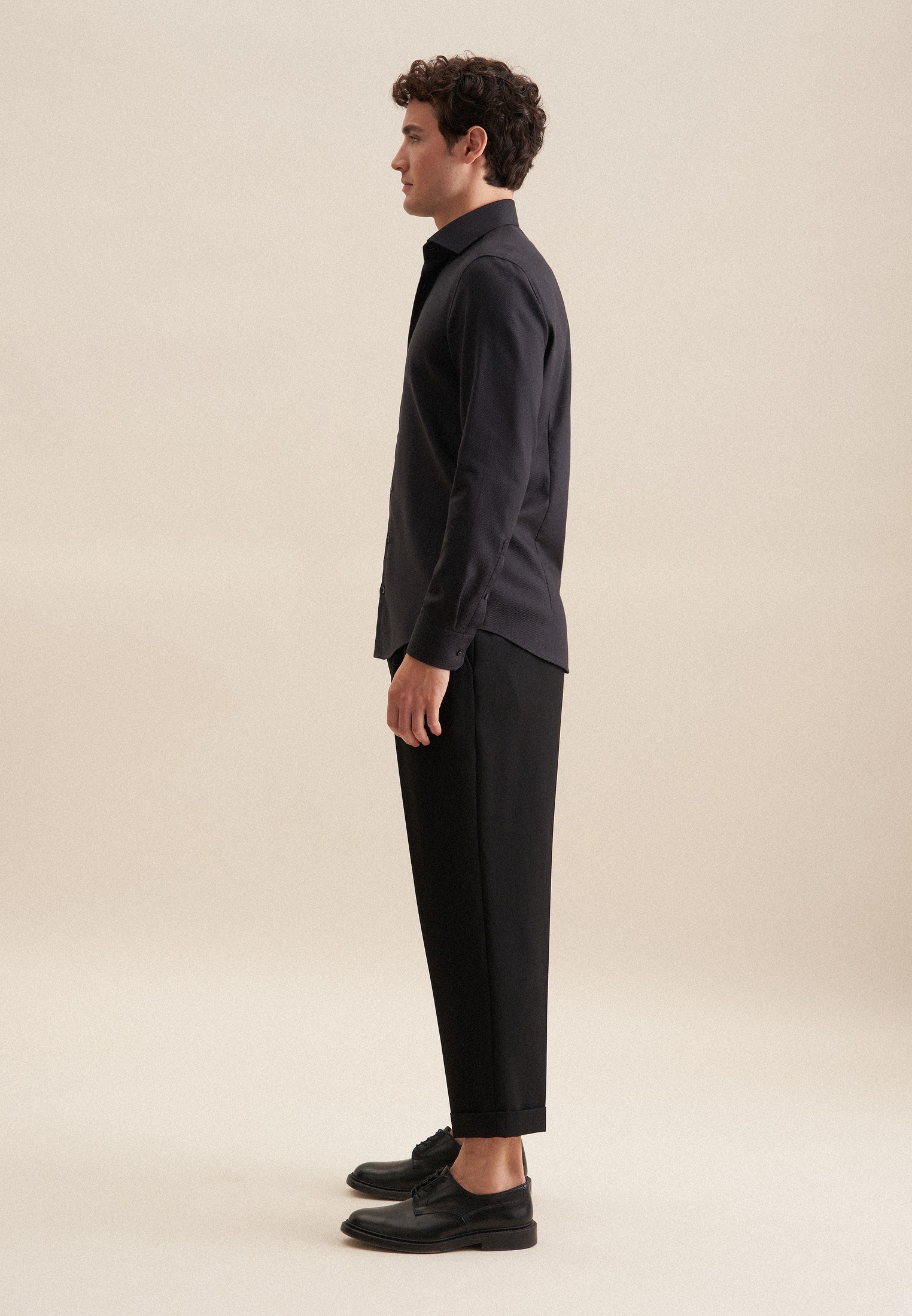 seidensticker Businesshemd »Schwarze Rose« Slim 1/1 Kentkragen Struktur