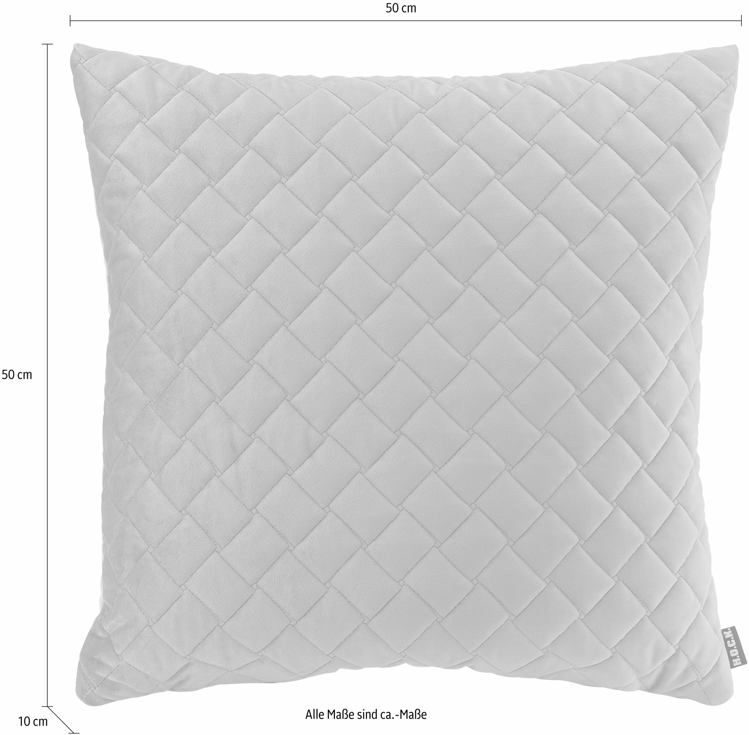 H.O.C.K. Dekokissen »Soft Nobile« mit gesteppten Mustern, Kissenhülle mit Füllung, 1 Stück