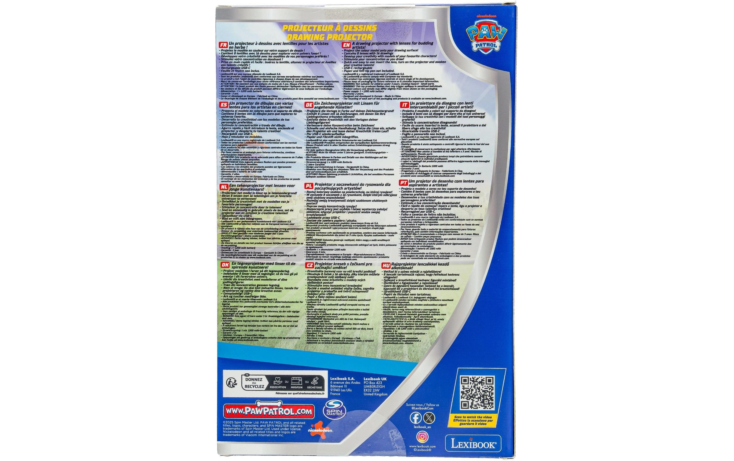 Lexibook® Malvorlage »Zeichnungsprojektor Paw Patrol«