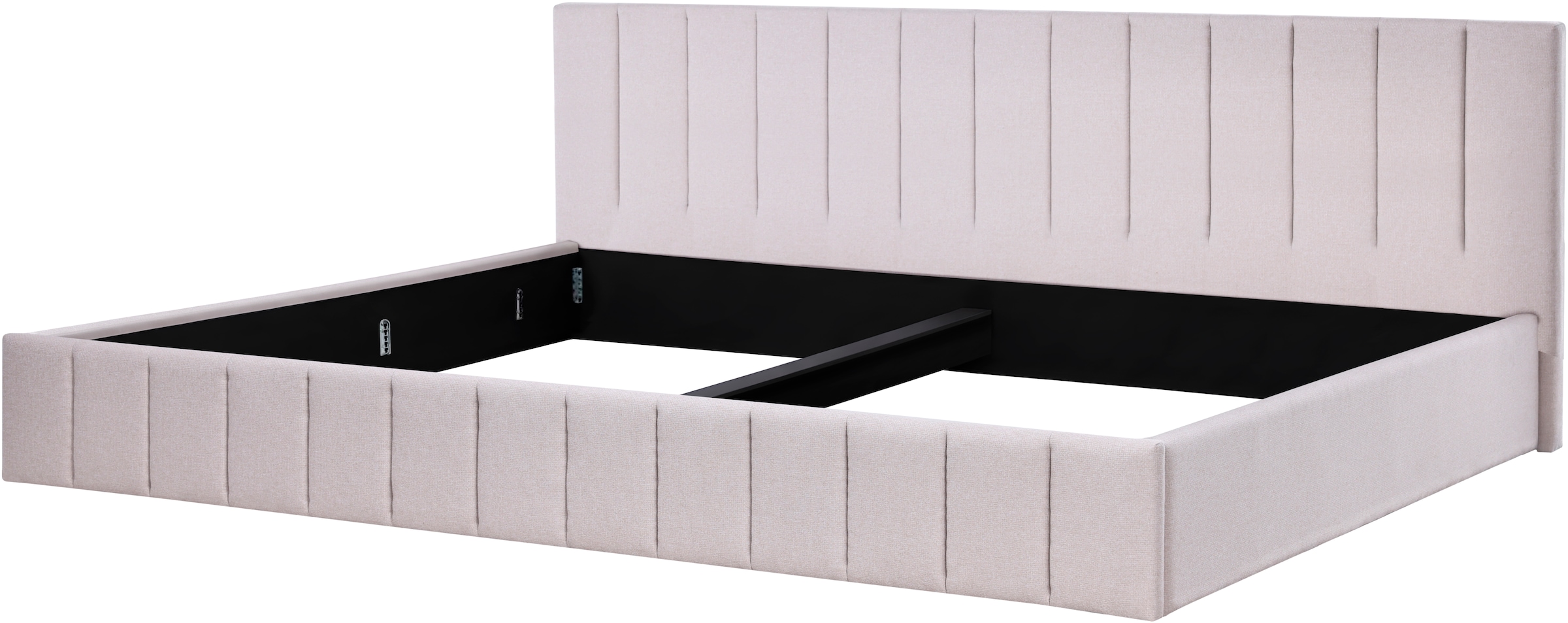 Home affaire Lit rembourré »MANTEIGAS, Familienbett mit hochwertigem Strukturstoff« surface de couchage 120x200 et 240x200 cm, sans sommier à lattes ni matelas