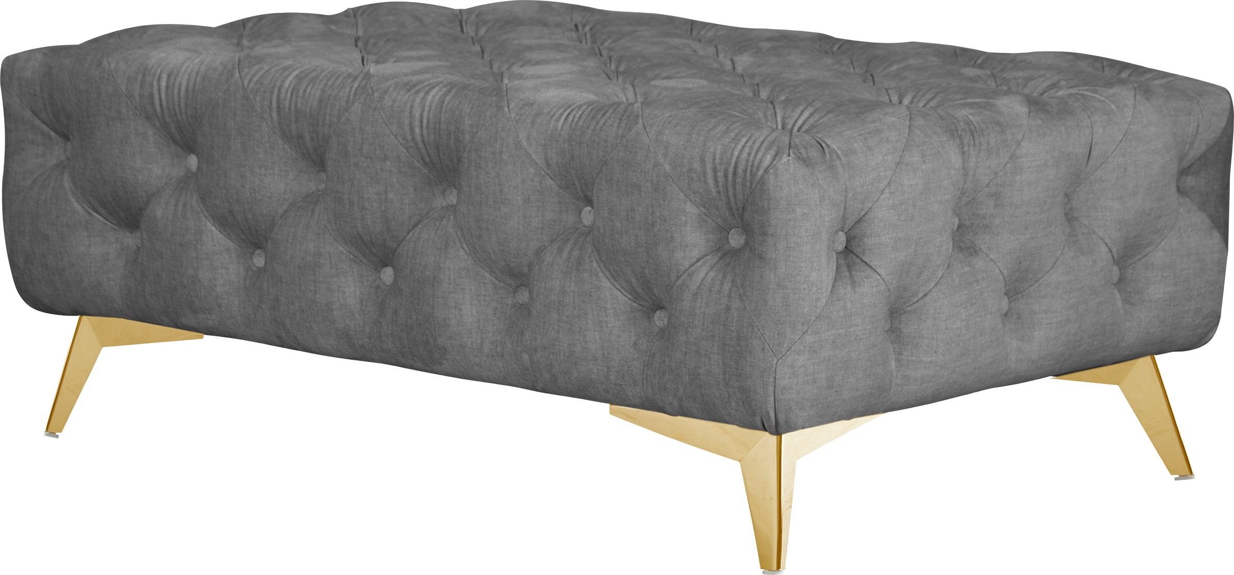 Home affaire Tabouret rembourré »Glynis« aufwändige Knopfheftung, moderne Chesterfield Optik, Fussfarbe wählbar