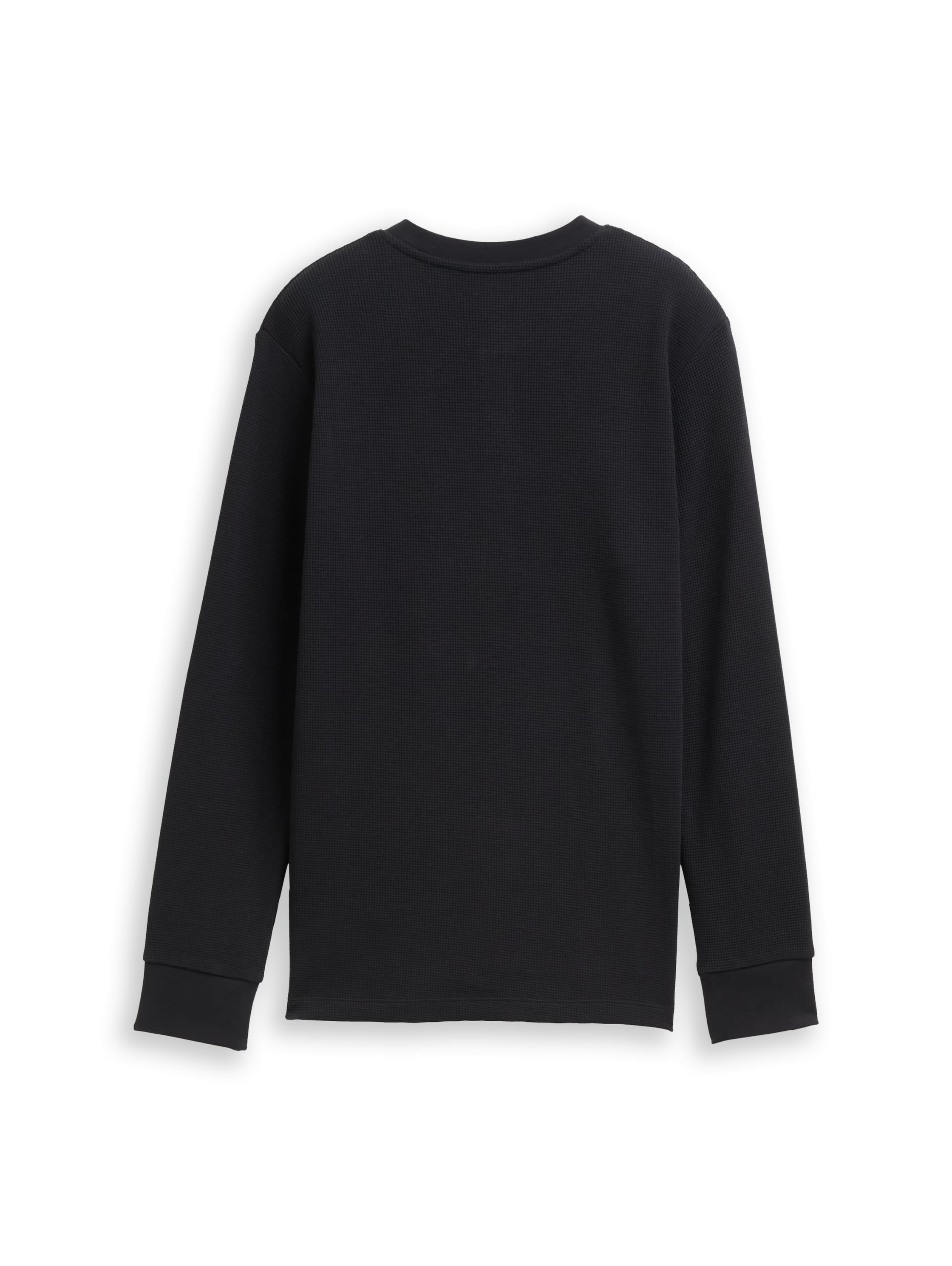 TOM TAILOR T-shirt à manches longues , mit Rundhals und kurzer Knopfleiste
