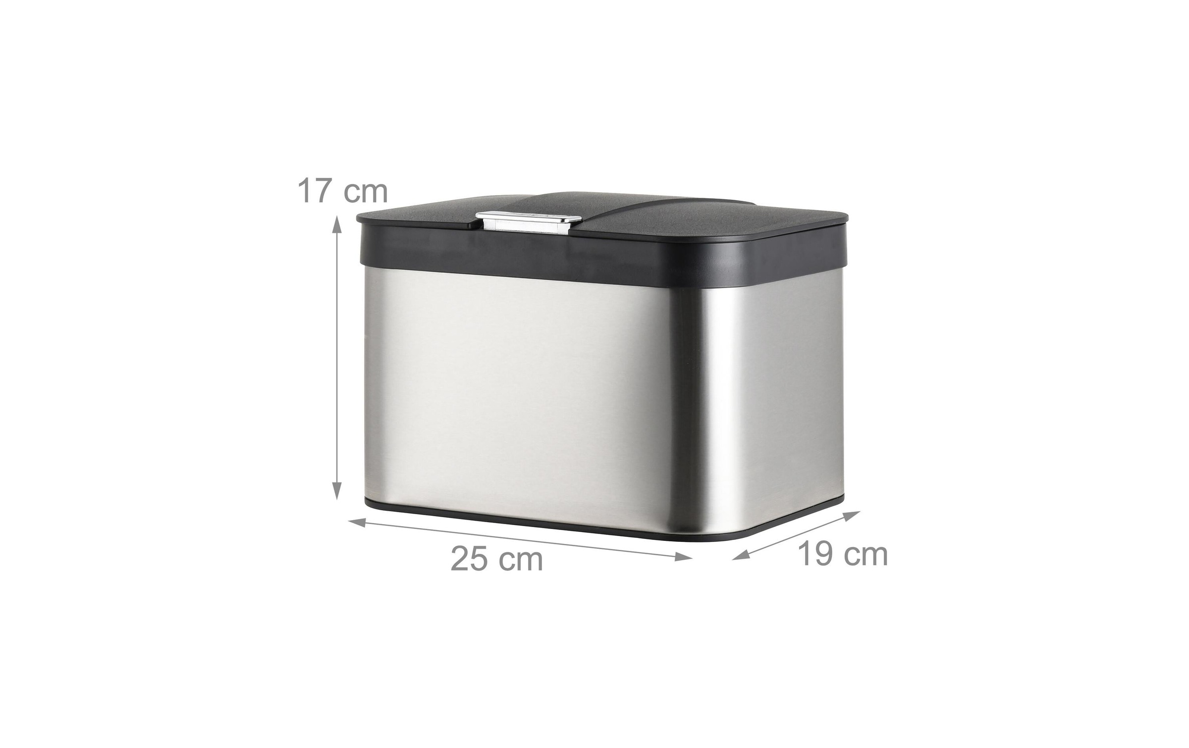 relaxdays Biomülleimer »4,5 l« 1 Behälter fingerprint proof, rutschfest