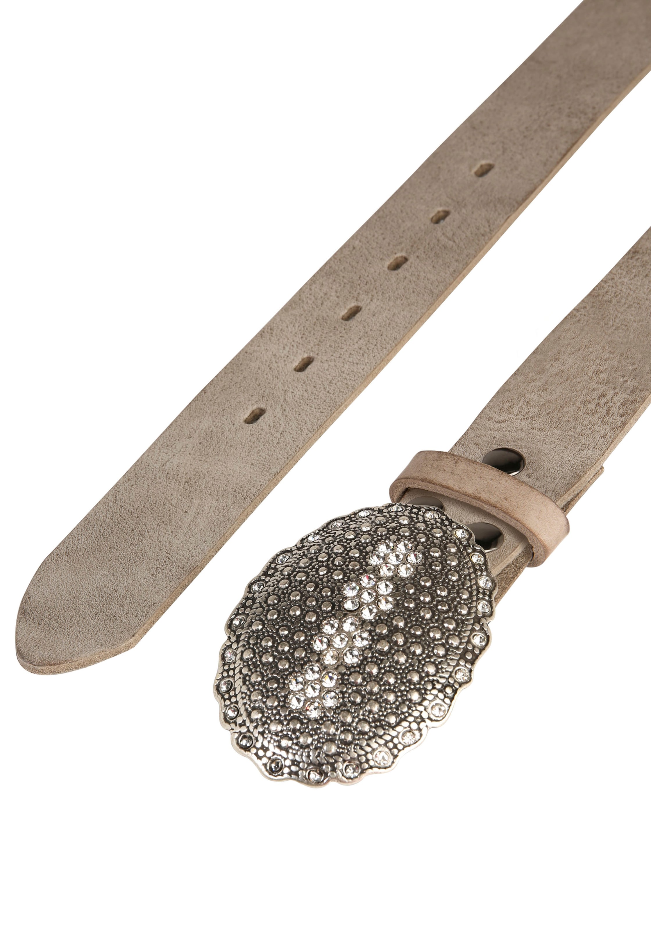 Rettungsring Gürtel Ledergürtel mit austauschbarer Schliesse »Oval Nieten Mit Strass«
