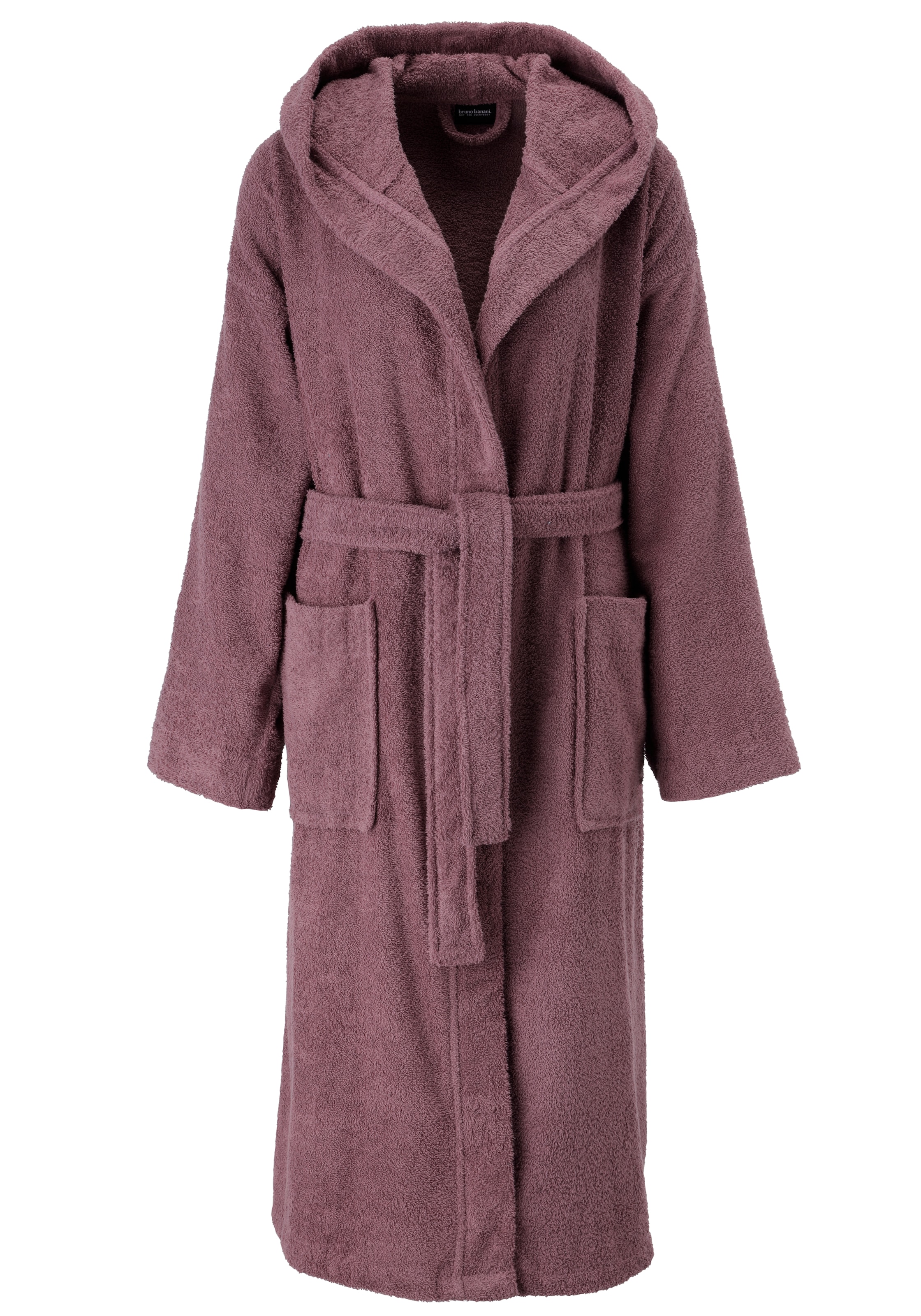 Bruno Banani Peignoir de bain unisexe »Robby, ideal für Sauna & Spa, Standard, Premium und Überlänge« 1 cuis robes de chambre pour dames & hommes, coton, avec poches, sauna, XS-3XL