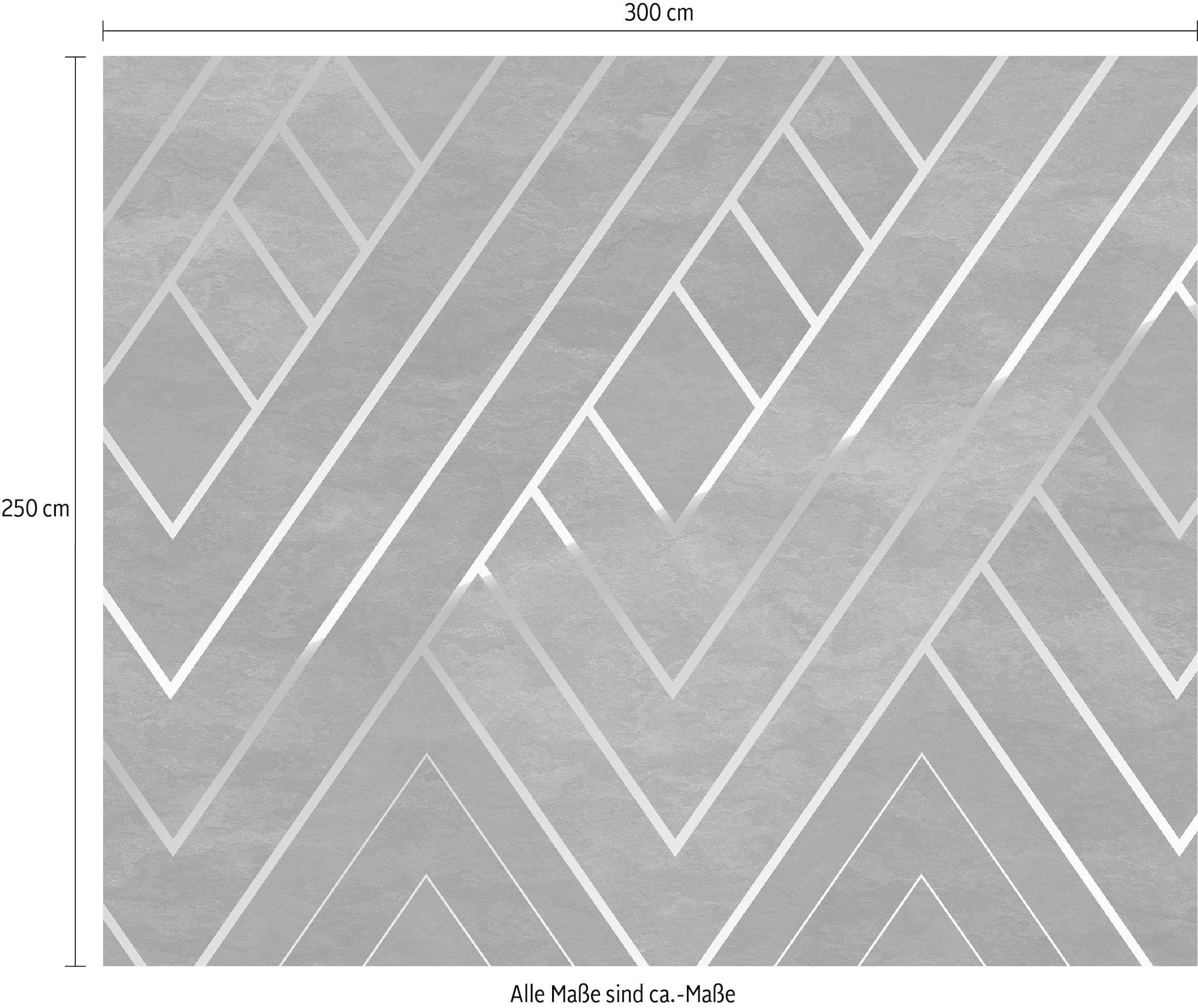 Komar Papier peint intissé »Digitaldruck Vlies -  Artdeco - Grösse 300 x 250 cm« imprimé Wohnzimmer, Schlafzimmer