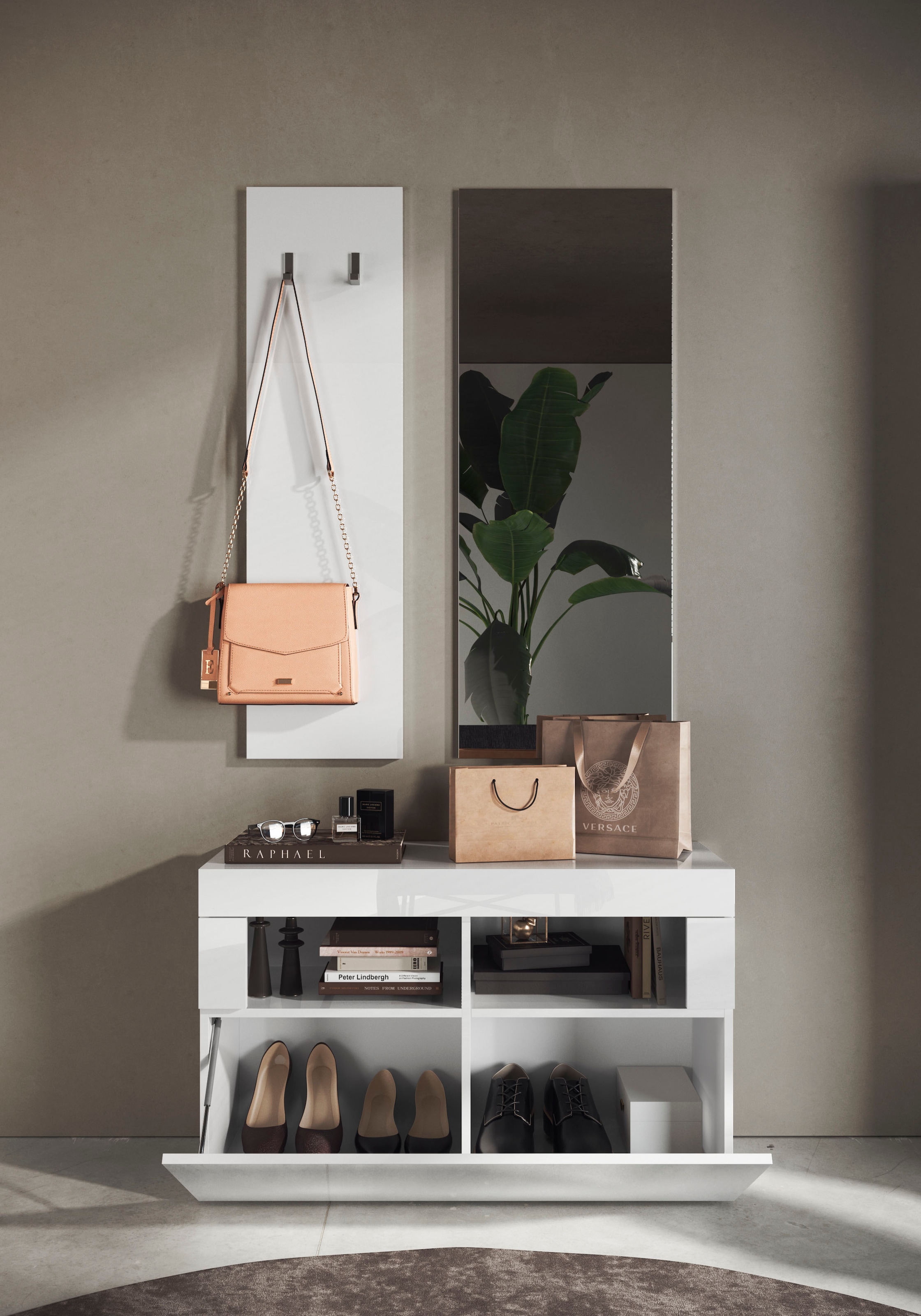 Home affaire Ensemble de vestiaires »Basic 3tlg. Breite 91 cm, Höhe 187 cm, Wandgarderobe« 3 cuis tlg.