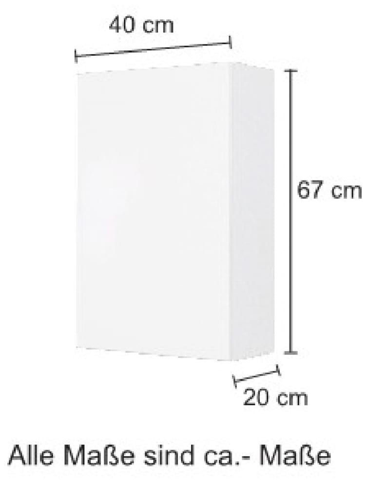 welltime Hängeschrank »Kaunas« BxTxH: 40x20x64 cm