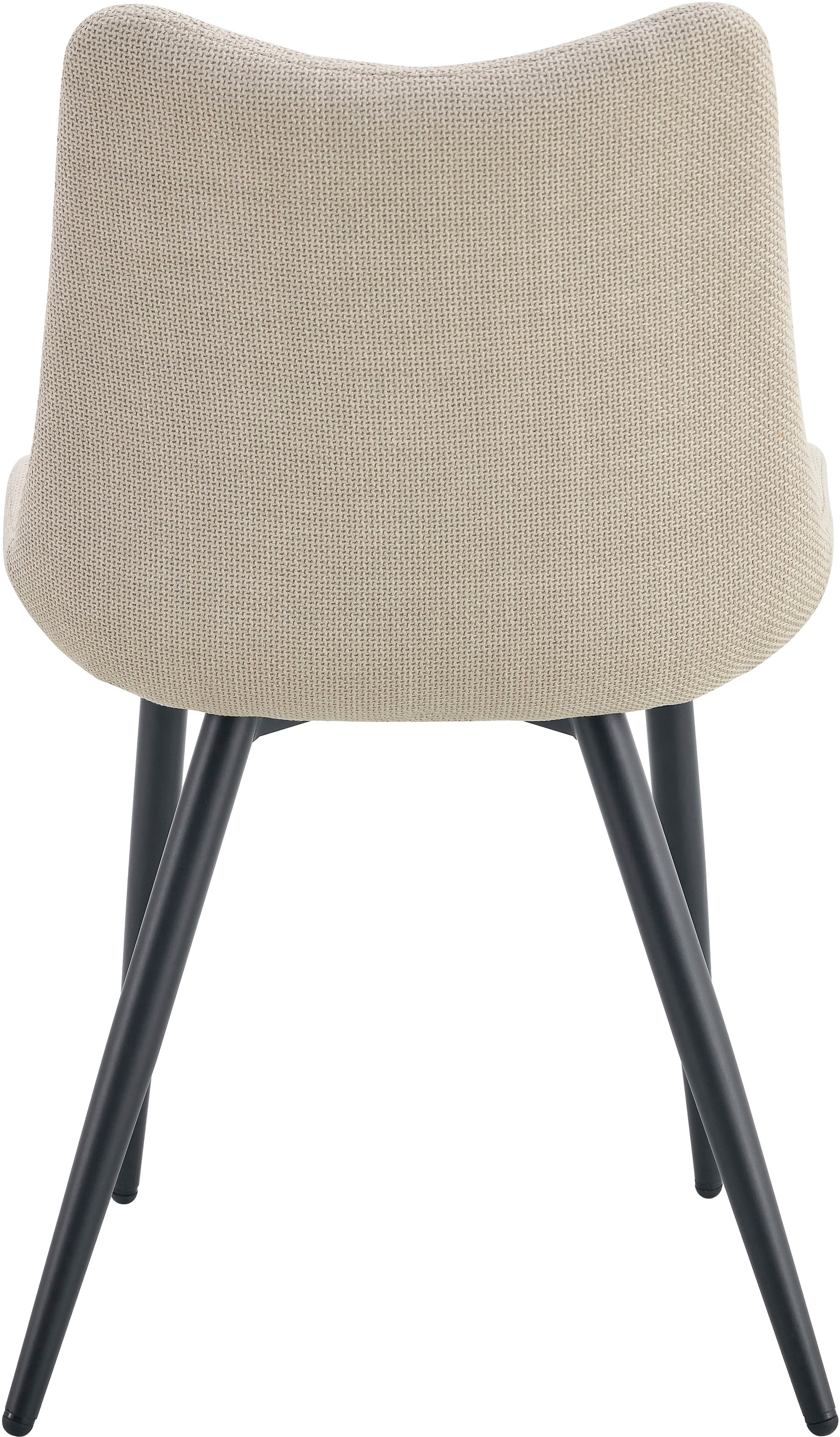 Home affaire Chaise de salle à manger »DAWSON, 2er Set, mit Metallgestell in matt schwarz« (Ensemble) 2 cuisin verschiedenen Farben, Belsatbarkeit pro Stuhl 120 kg