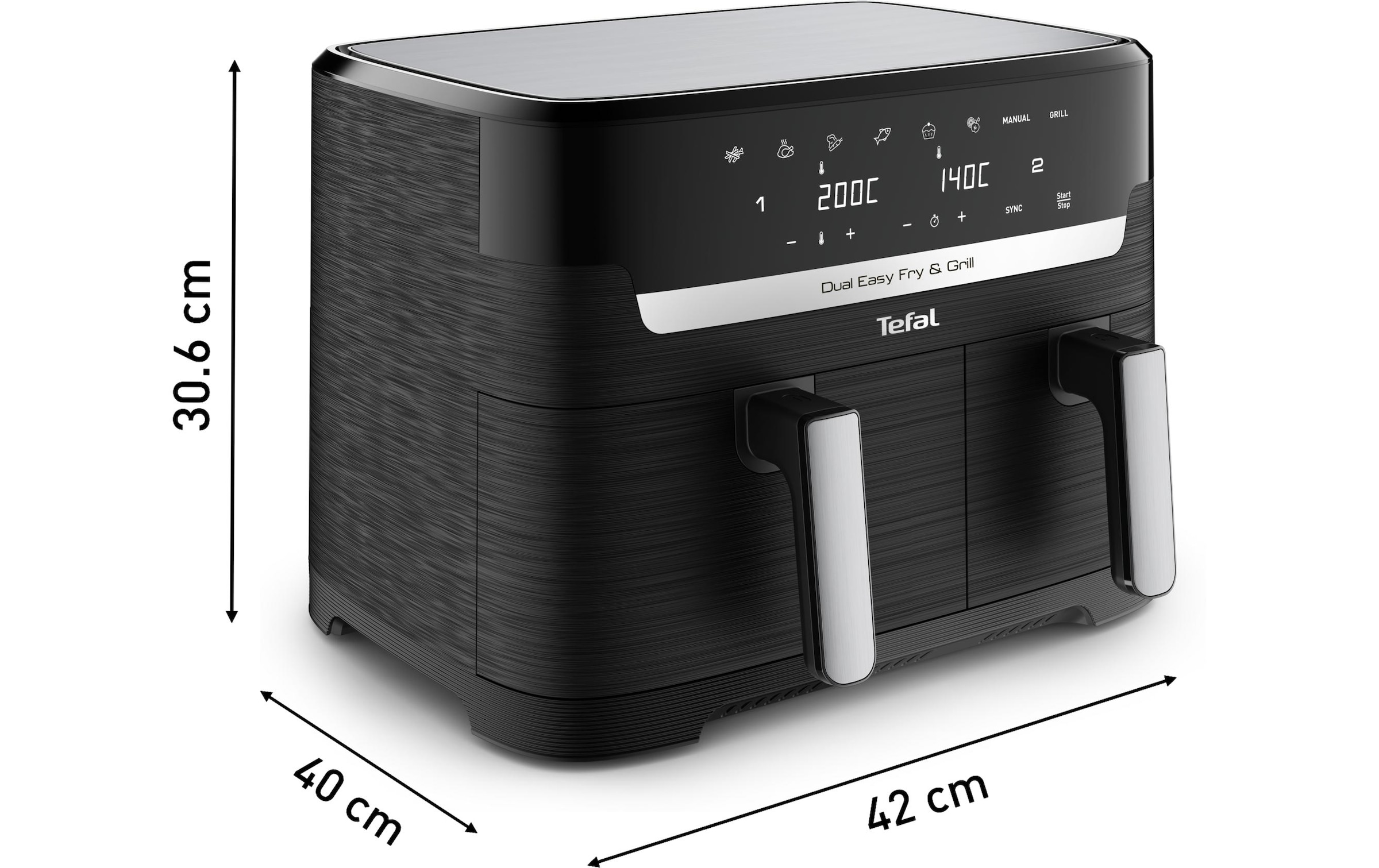 Tefal Heissluftfritteuse »Dual Easy Fry & Grill EY905N« 2280 W