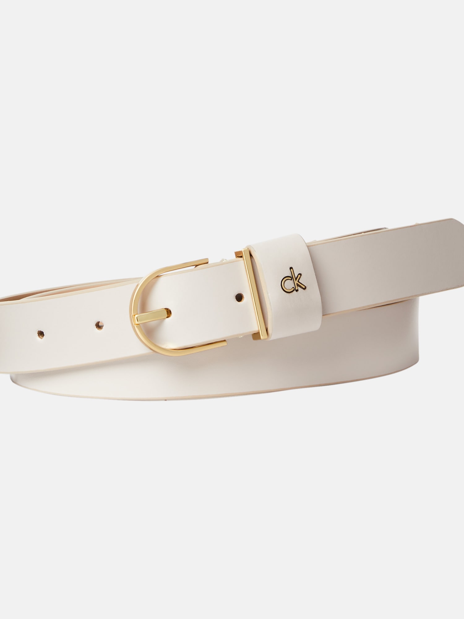 Calvin Klein Ceinture en cuir »CK METAL LOOP ROUND BUCKLE 25MM« Grössenverstellbar