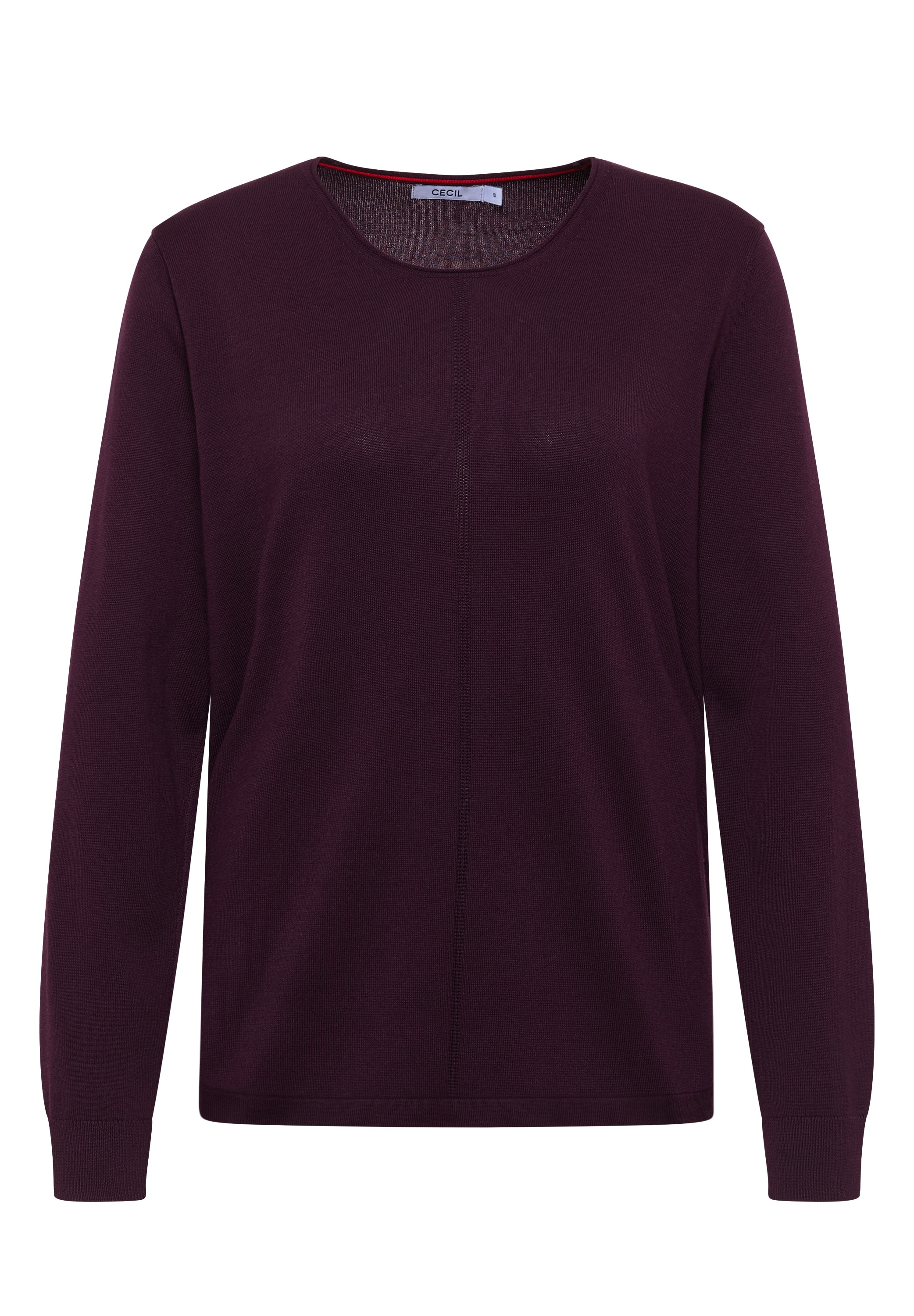 Cecil Pull en tricot mélange coton-viscose, maille fine, uni