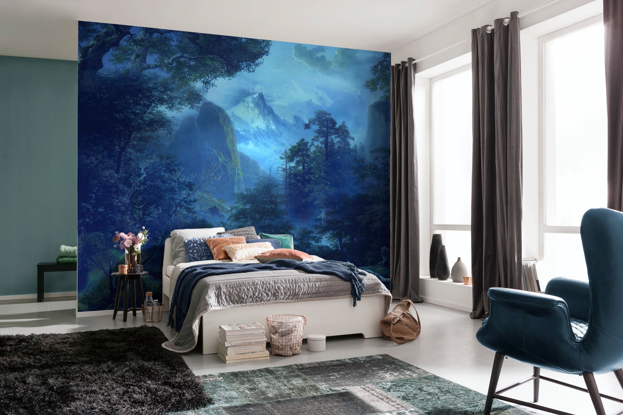 Komar Papier peint intissé »Digitaldruck Vlies -  Midnight - Grösse 400 x 280 cm« imprimé Wohnzimmer, Schlafzimmer