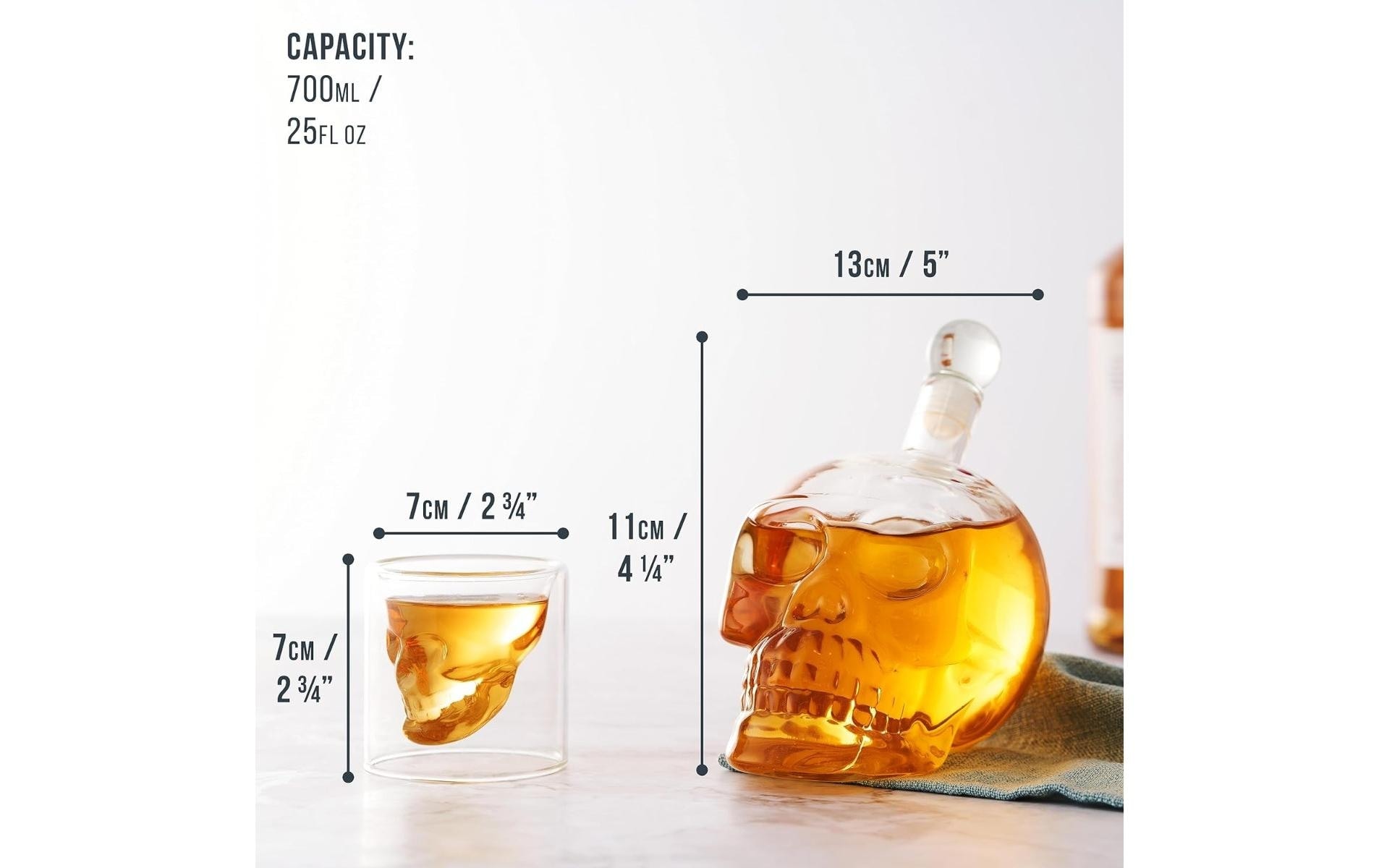   Dekanter »Oak & Steel Schädel 0.7 l«