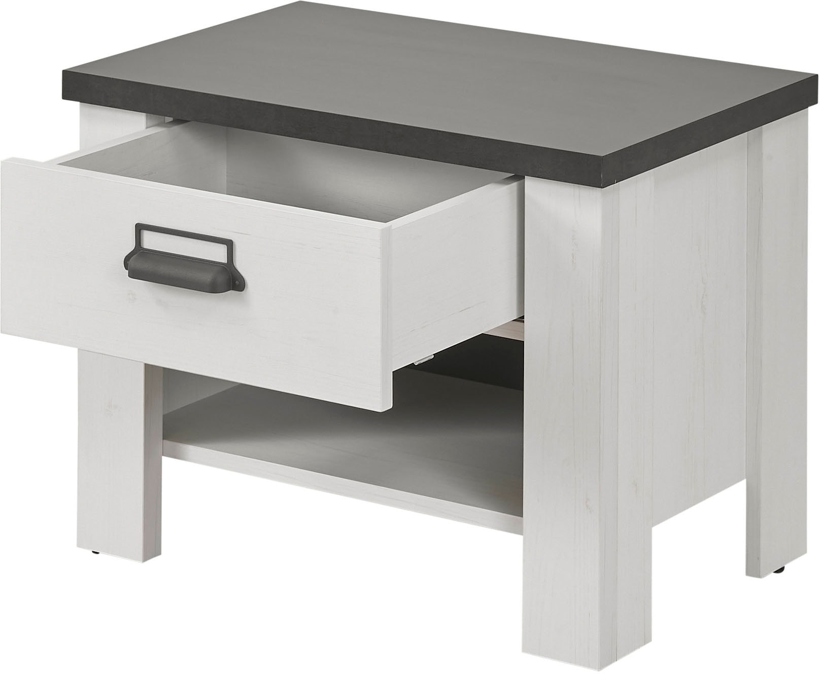 Home affaire Ensemble de lit »SHERWOOD« 3 cuis tlg. Liegefläche Bett 180x200cm, 2 Nachttische mit jeweils 1 Schublade