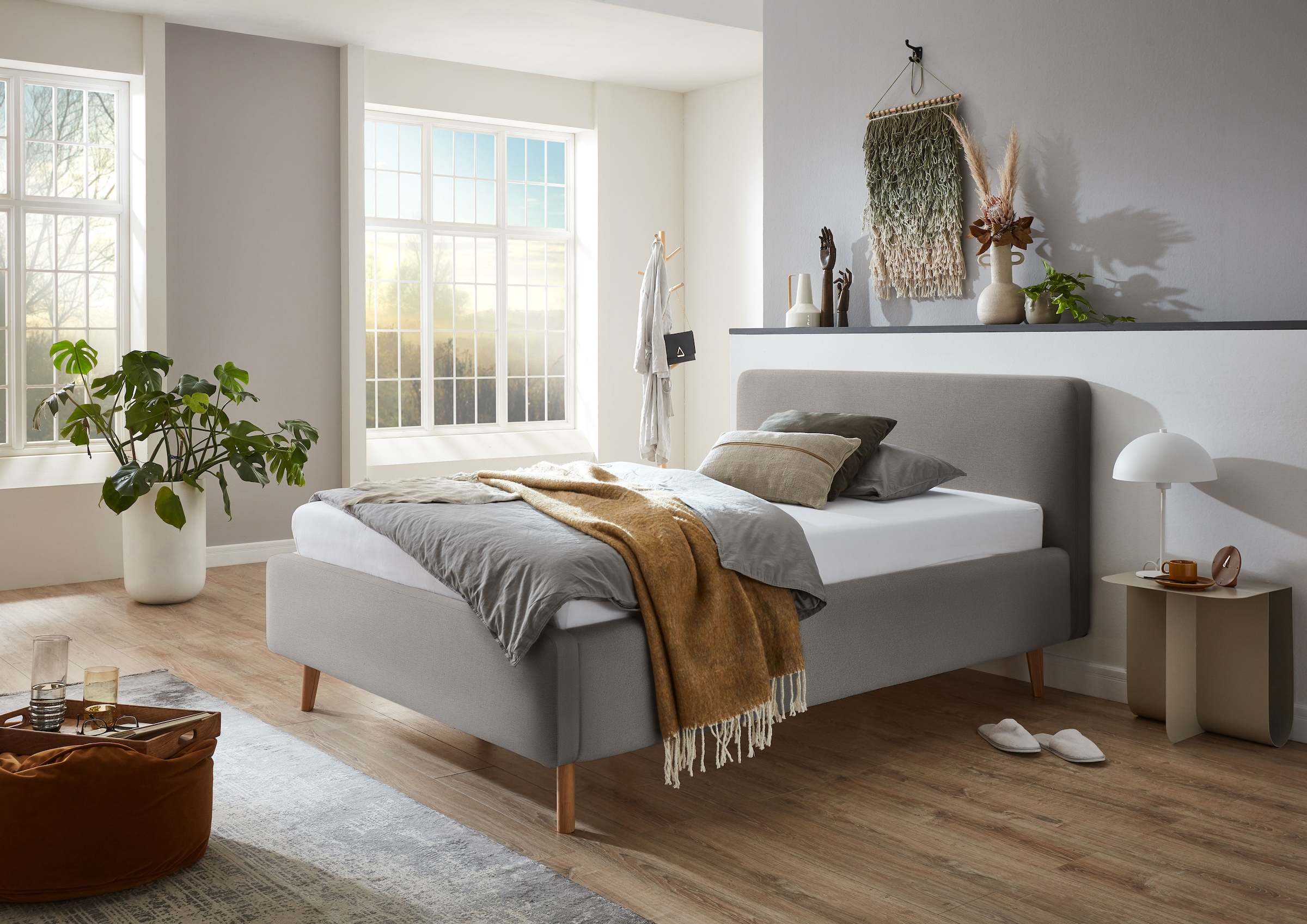meise.möbel Lit rembourré »MATTIS, Bett wahlweise mit Bettkasten, Feinstruktur« Surfaces de couchage : 120x200cm, 140x200cm, 160x200cm & 180x200cm