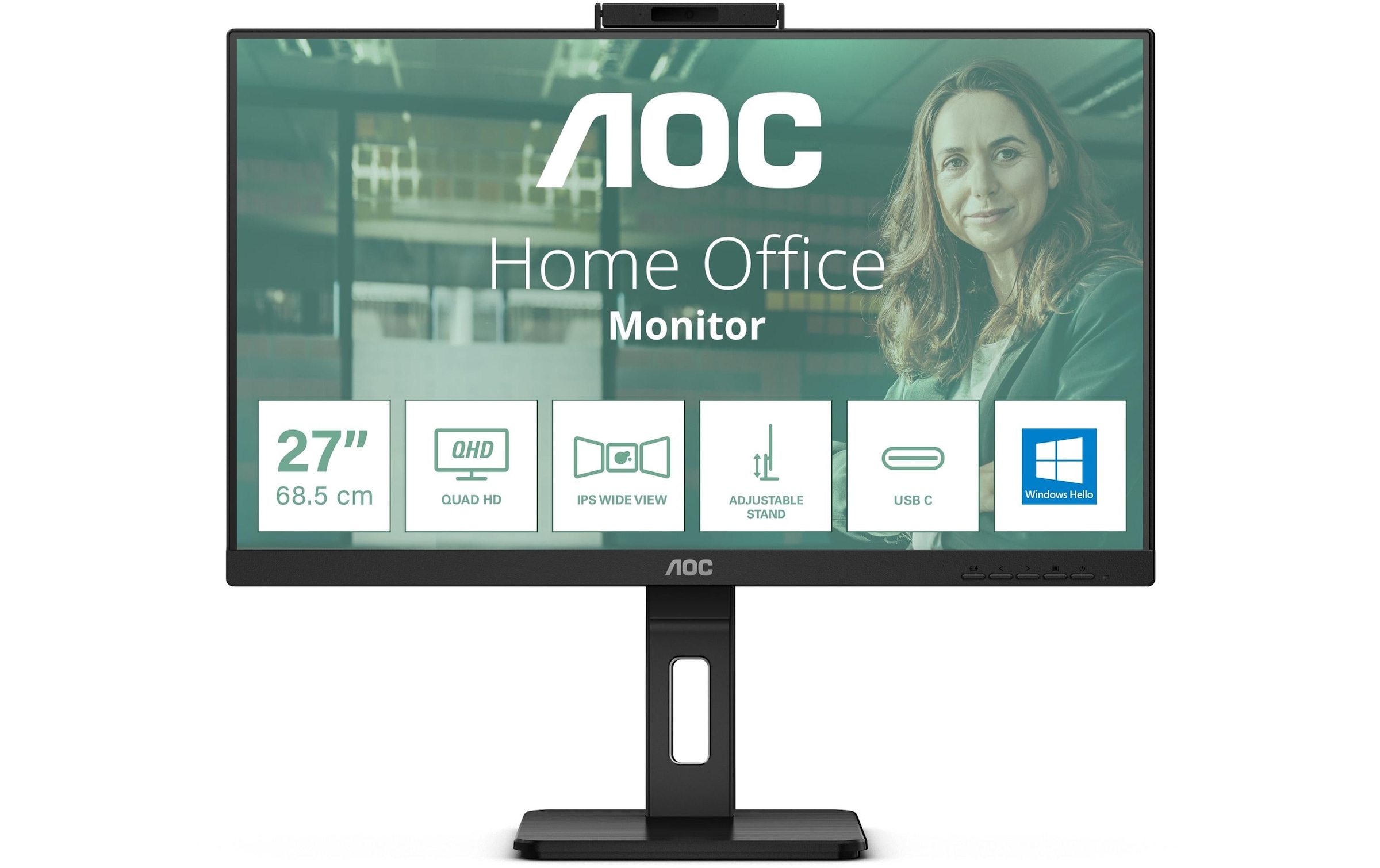 AOC LED-Monitor »Q27P3CW« 68,58 cm/27 ″  2560 x 1440 px WQHD 75 Hz