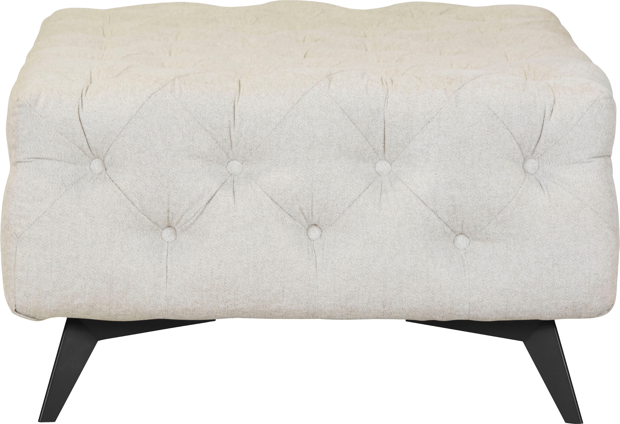 Home affaire Tabouret rembourré »Amaury« Chesterfield-Optik, Breite 80cm, Fussfarbe wählbar