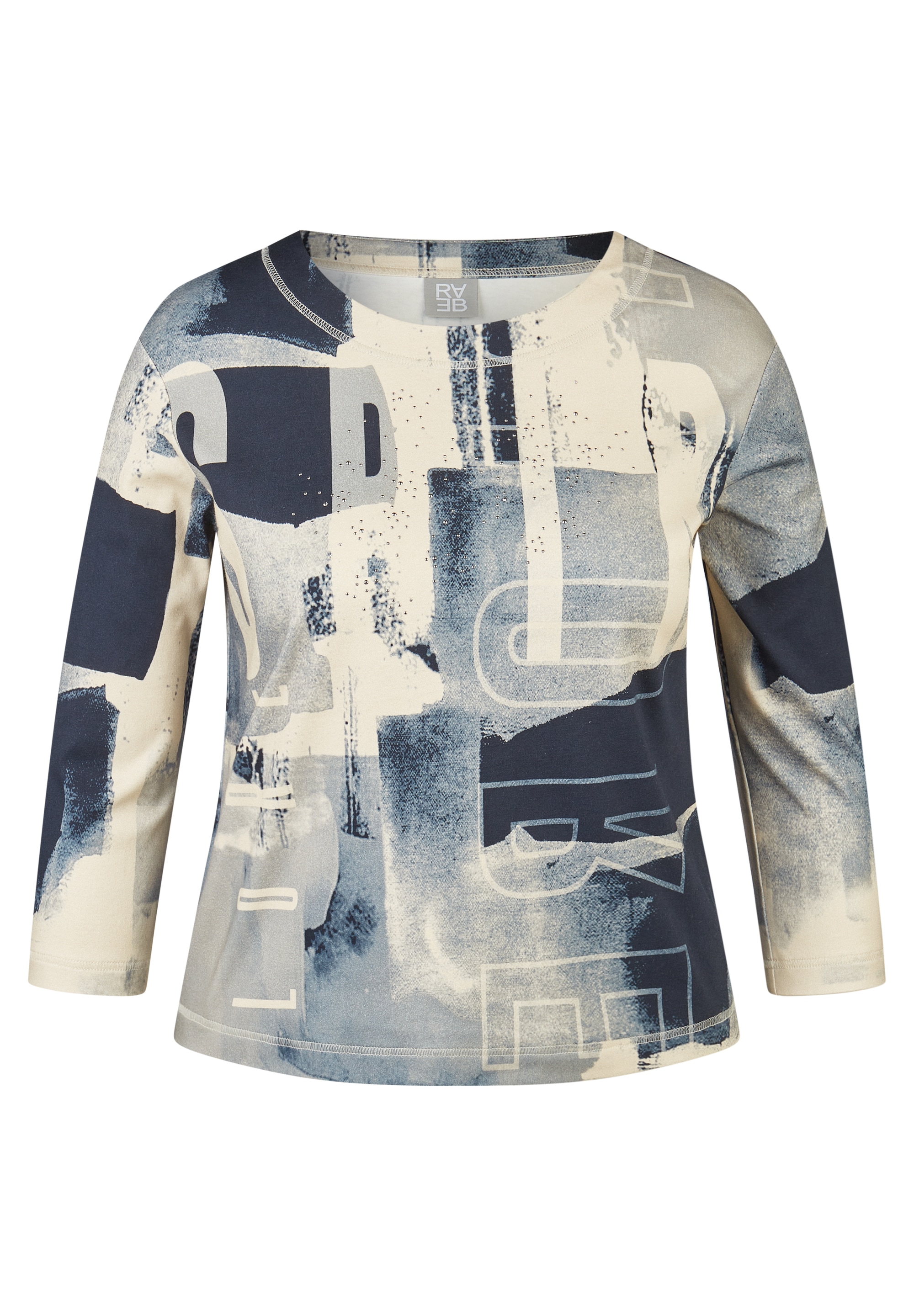 Rabe T-shirt à manches 3/4 Avec motif graphique et détails pailletés