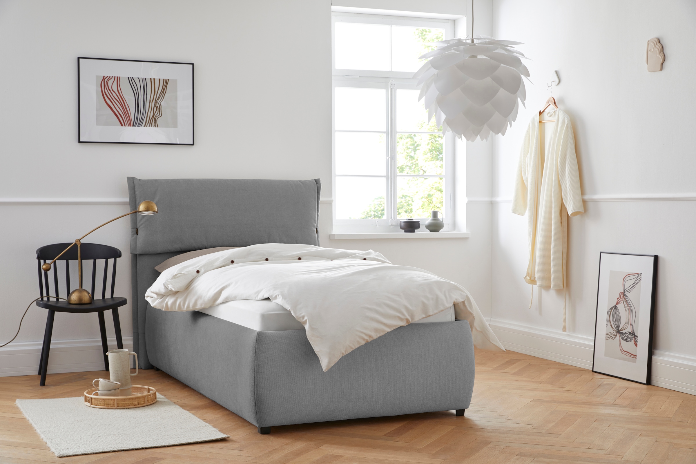 Home affaire Lit rembourré »Jenson« als Bettgestell oder mit 3 Matratzenarten und Härtegraden