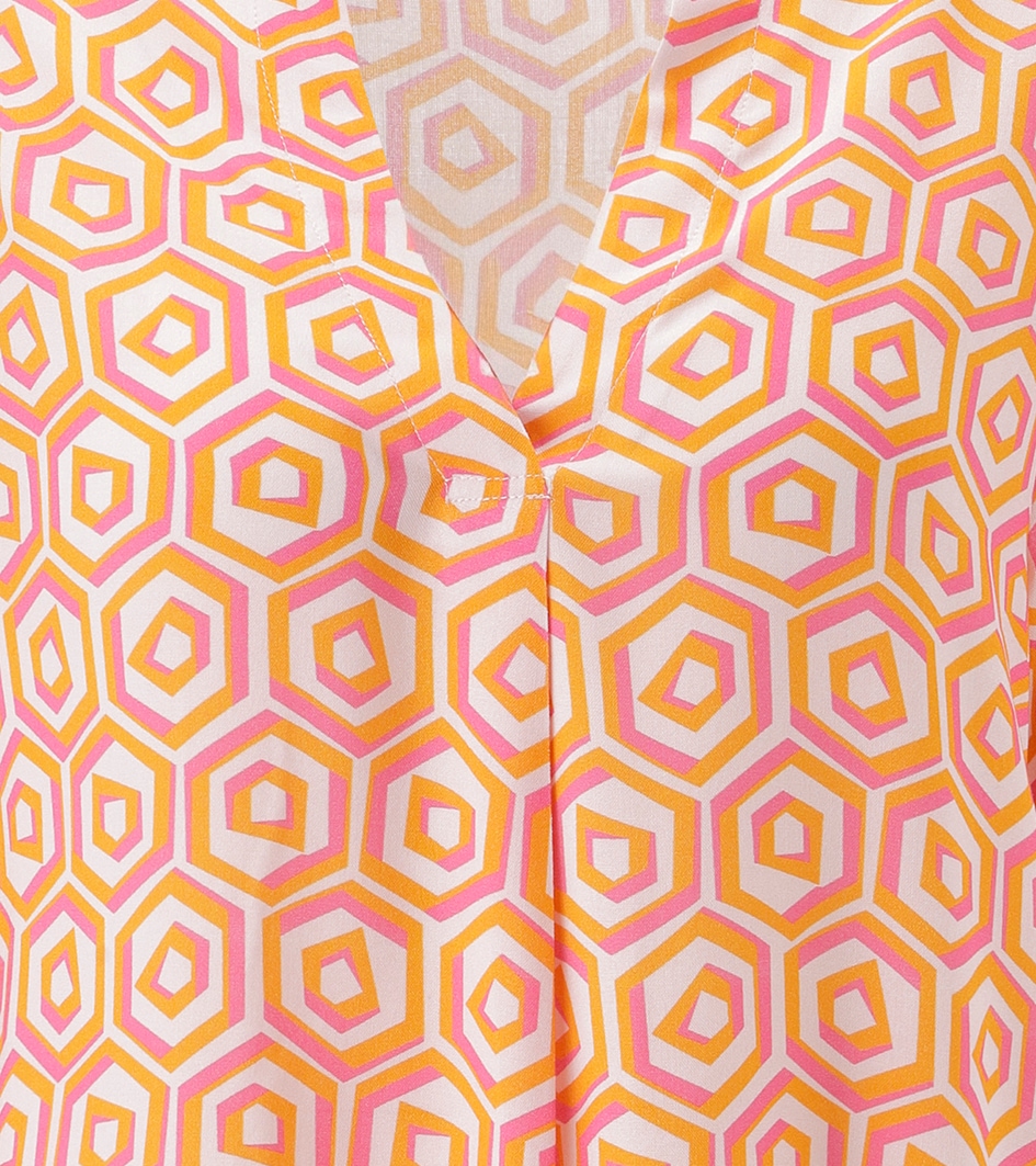 Aniston SELECTED Blouse à enfiler mit angesagter geometrischer Wabenmusterung -NEUE KOLLEKTION