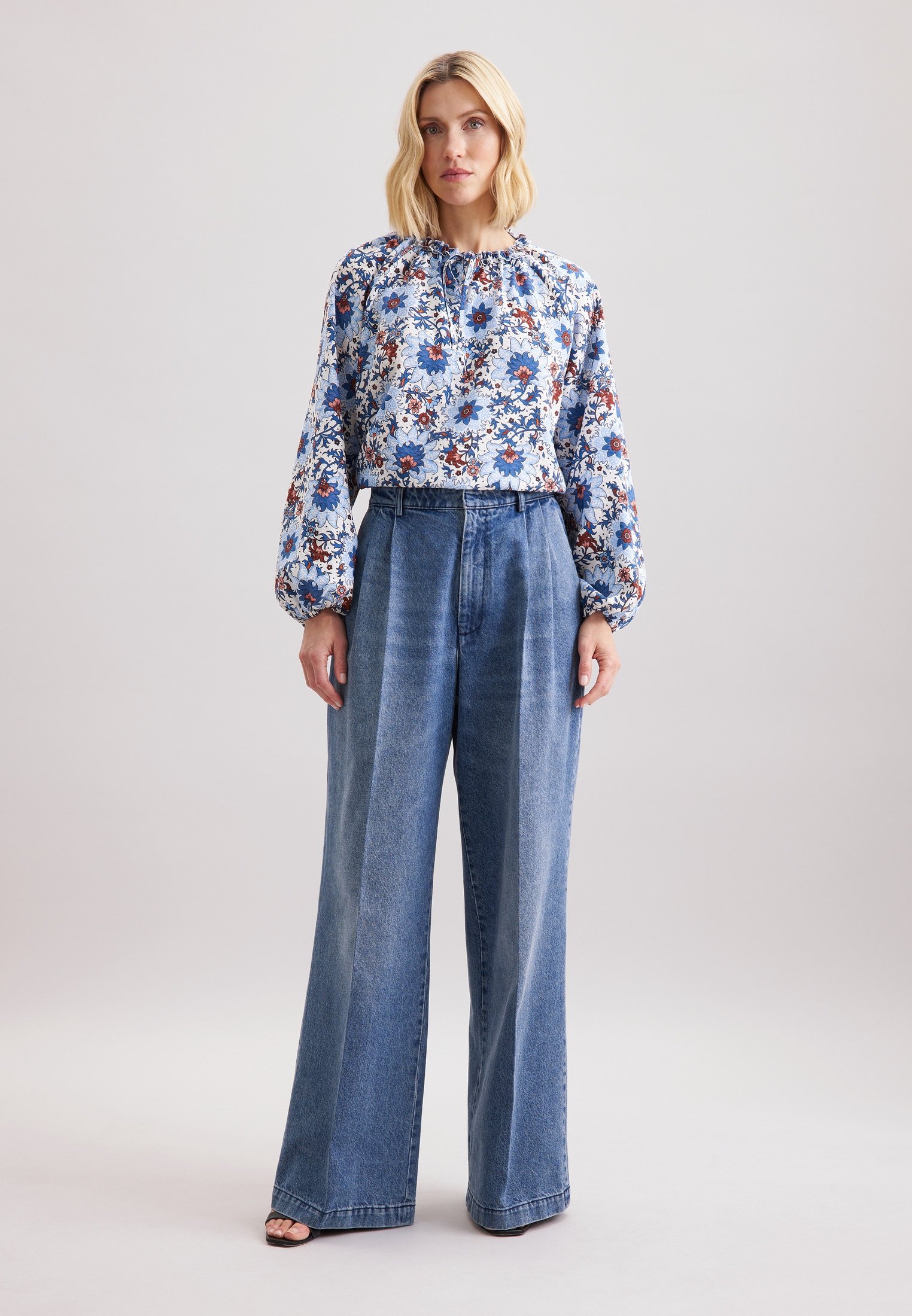 seidensticker Klassische Bluse »Schwarze Rose« Tunika Druck