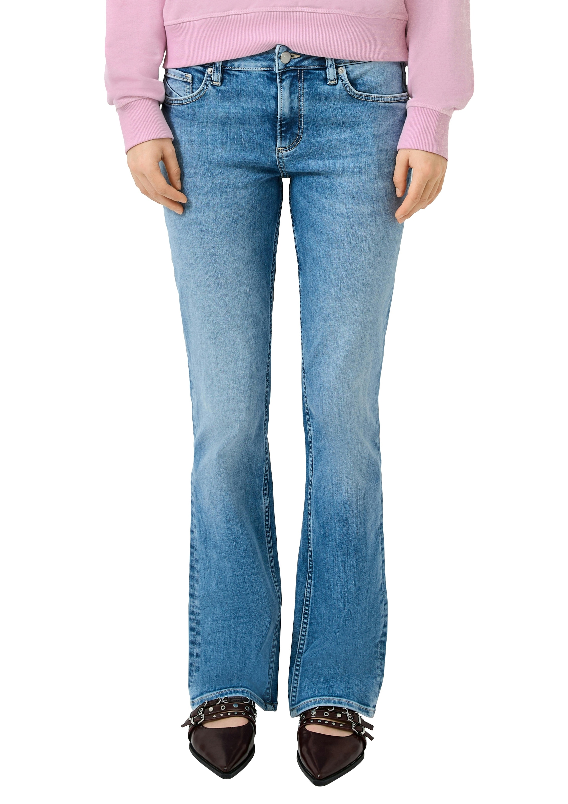 QS Jeans à pattes d'eph avec patte d'éléphant et stretch