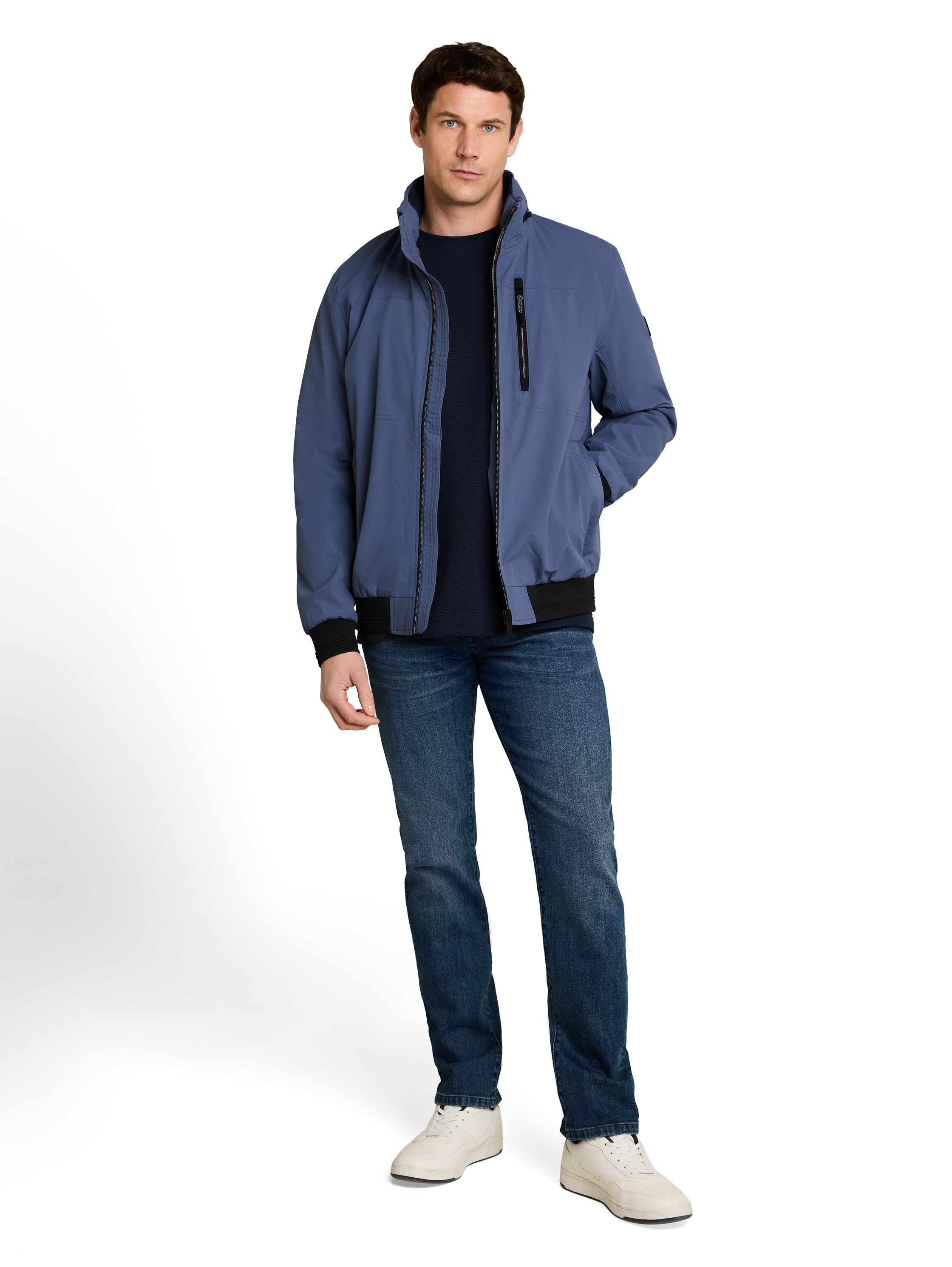 TOM TAILOR Blouson ohne Kapuze Sweatjacke mit Reissverschluss
