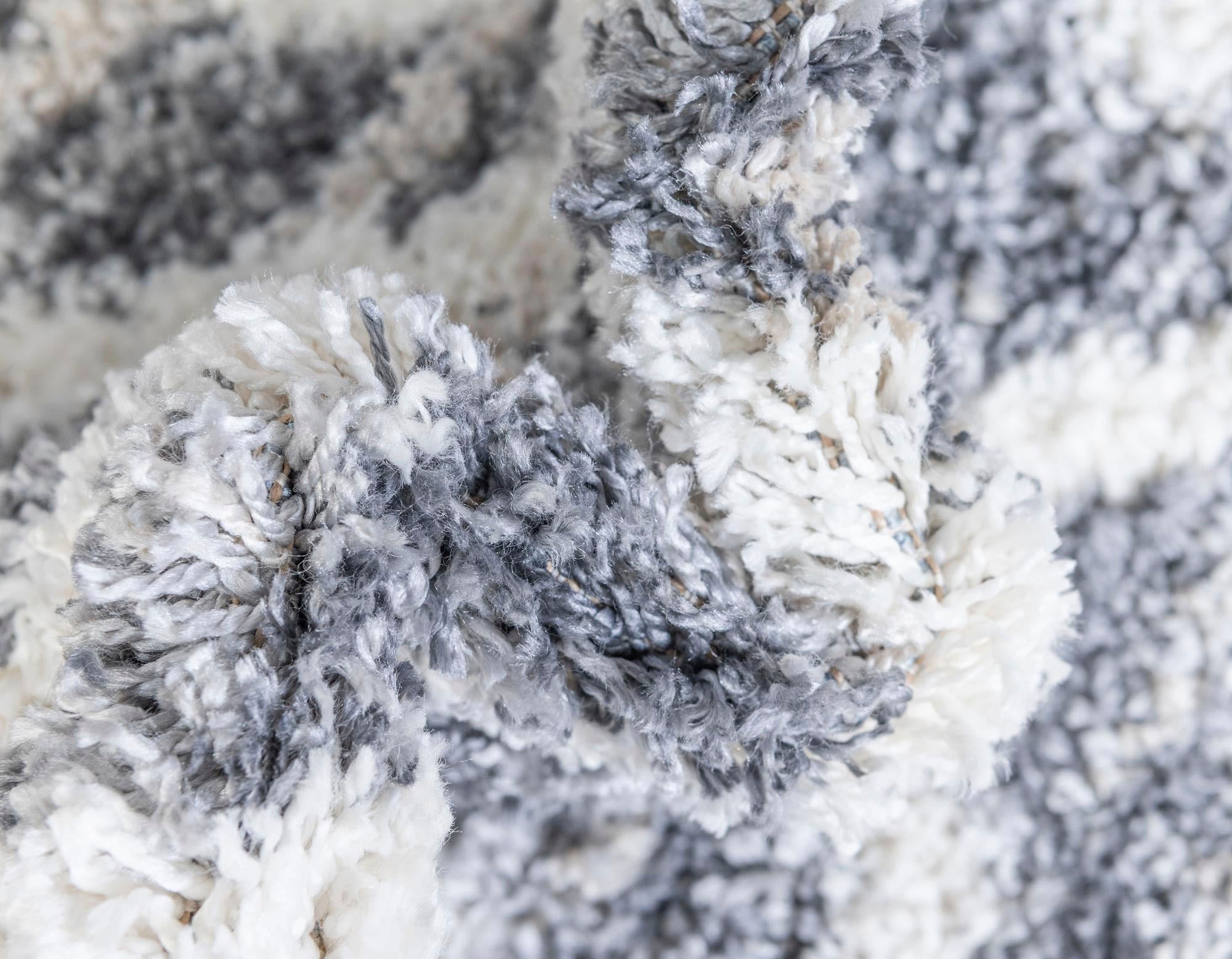 Myflair Möbel & Accessoires Hochflor-Teppich »Top Shag, LAGERRÄUMUNG!« rechteckig 32 mm Höhe gewebt, Rauten Design, melierte Optik, weich & kuschelig, mit Fransen