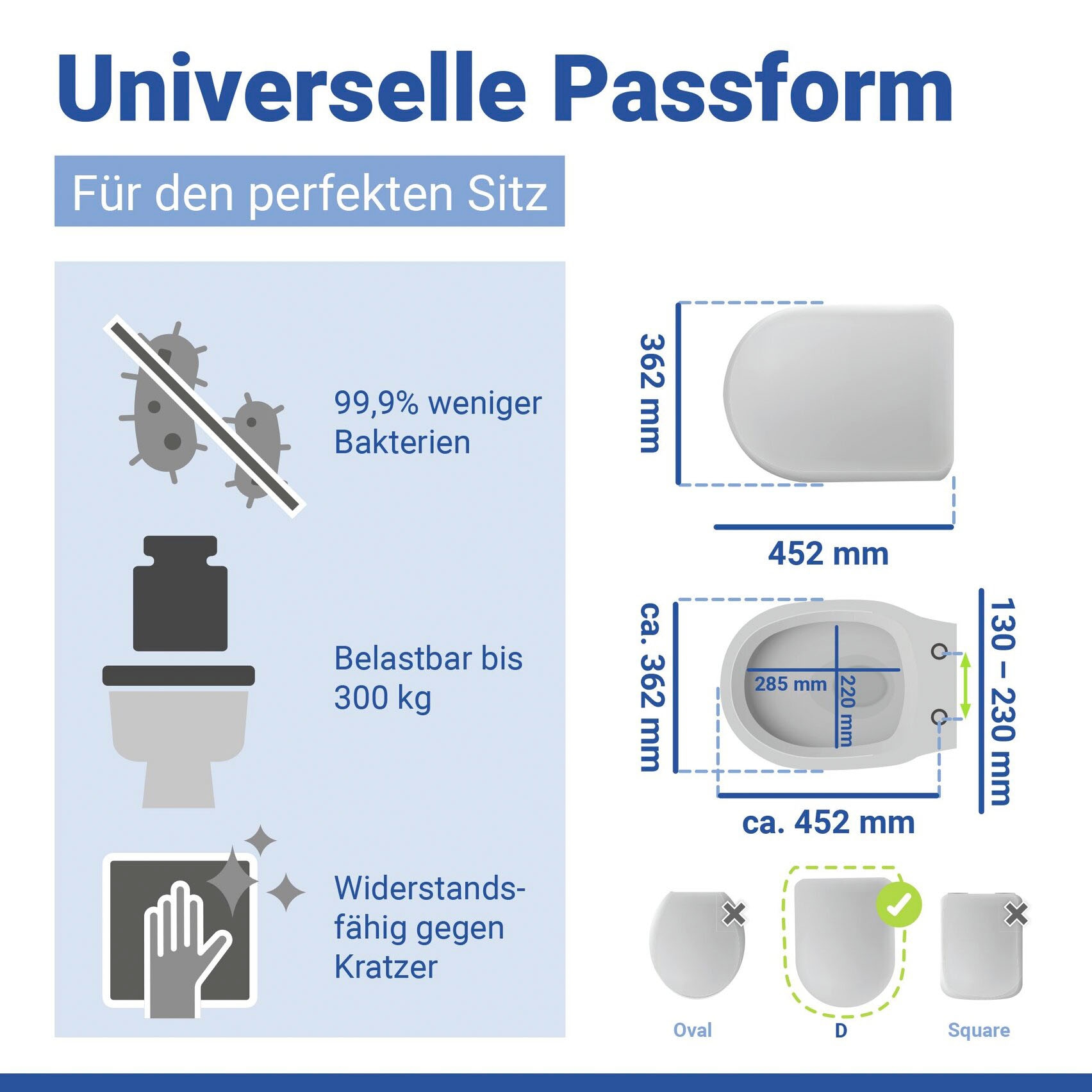 WENKO WC-Sitz »Sedilo matt Schwarz« 1 Stk. tlg. aus Duroplast, mit Absenkautomatik