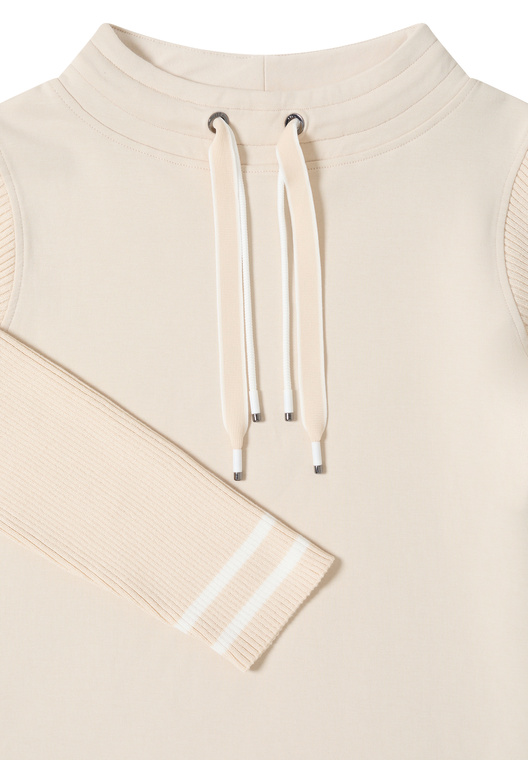 Cecil Sweatshirt , mit Strickärmeln und College Details
