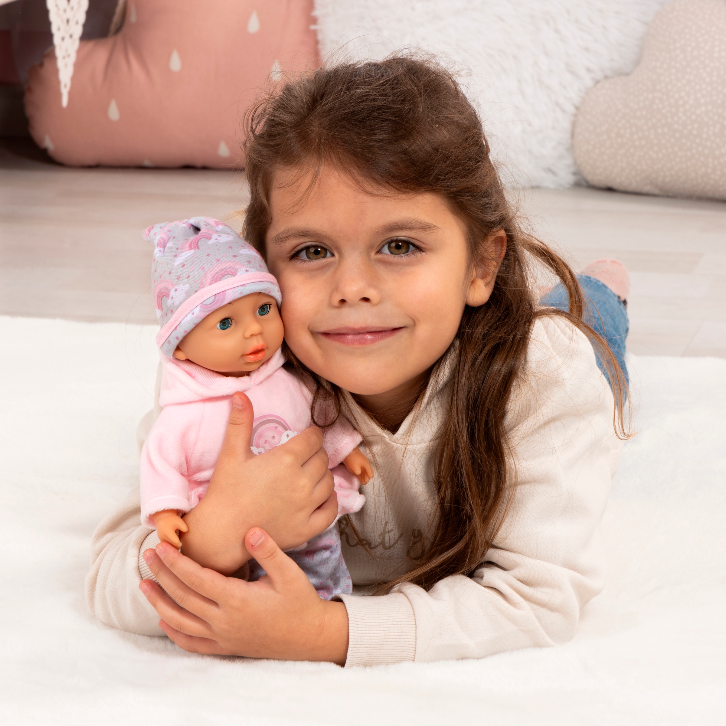 Bayer Babypuppe »My First Baby, Regenbogen-Outfit« mit Schlafaugen